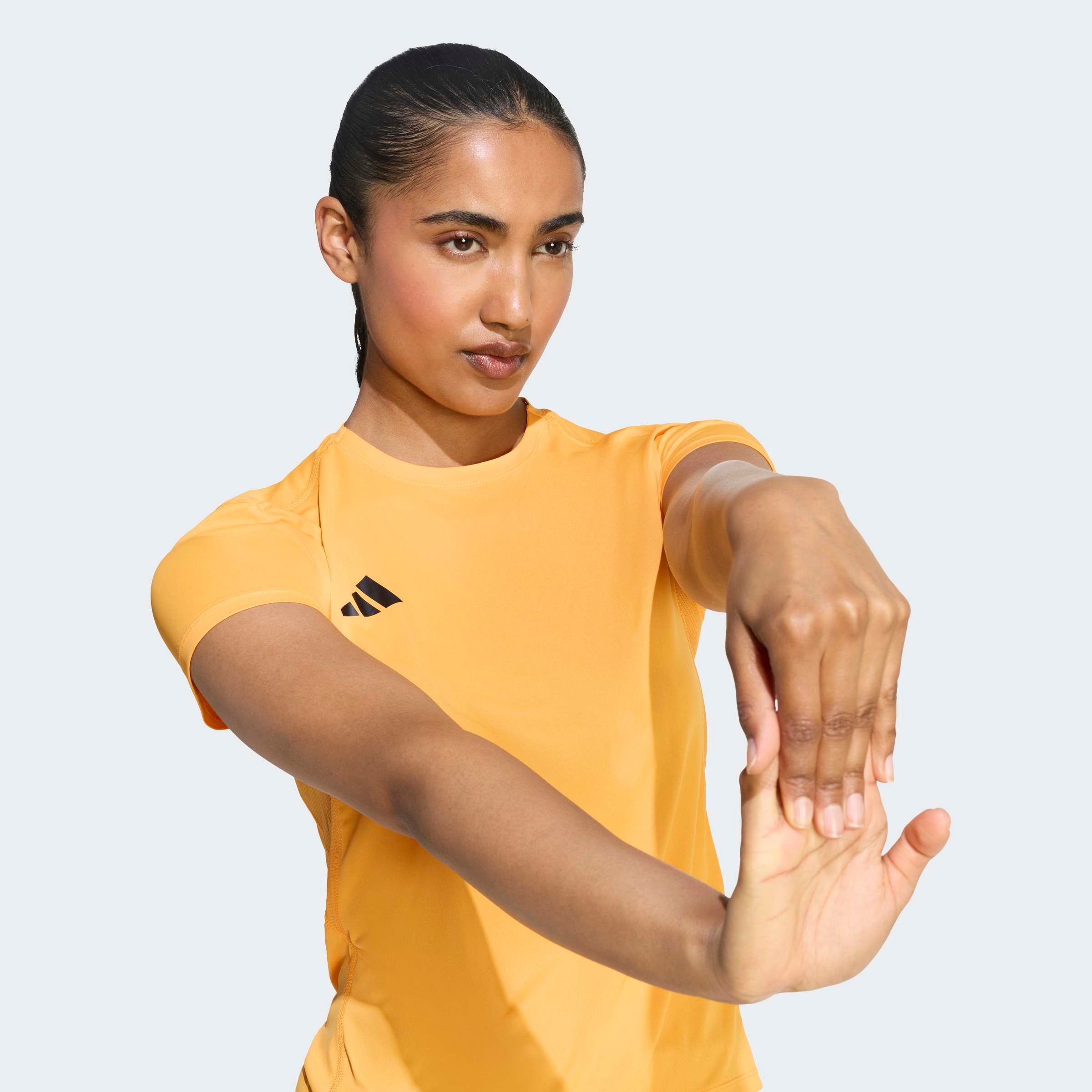 adidas Performance Laufshirt ADIZERO E TEE für Erwachsene, ohne Verschluss, mit Rundhalsausschnitt