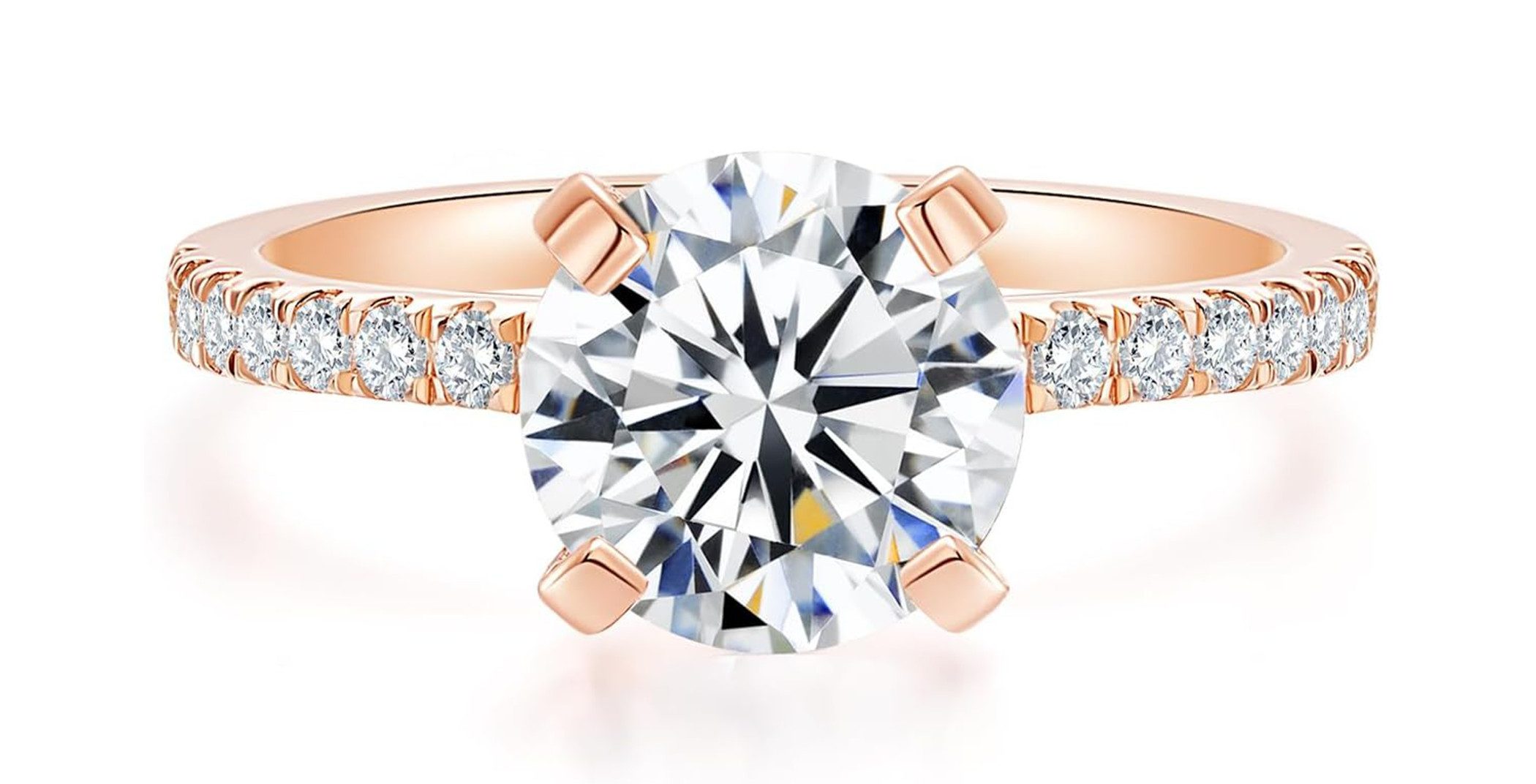 Jumpeak Trauring 2ct,D,VS1,3EX, Ring frauen, Eheringe, Lab grown diamant ring, Damen geschenk,Valentinstag geschenk für sie, Liebes geschenk für sie