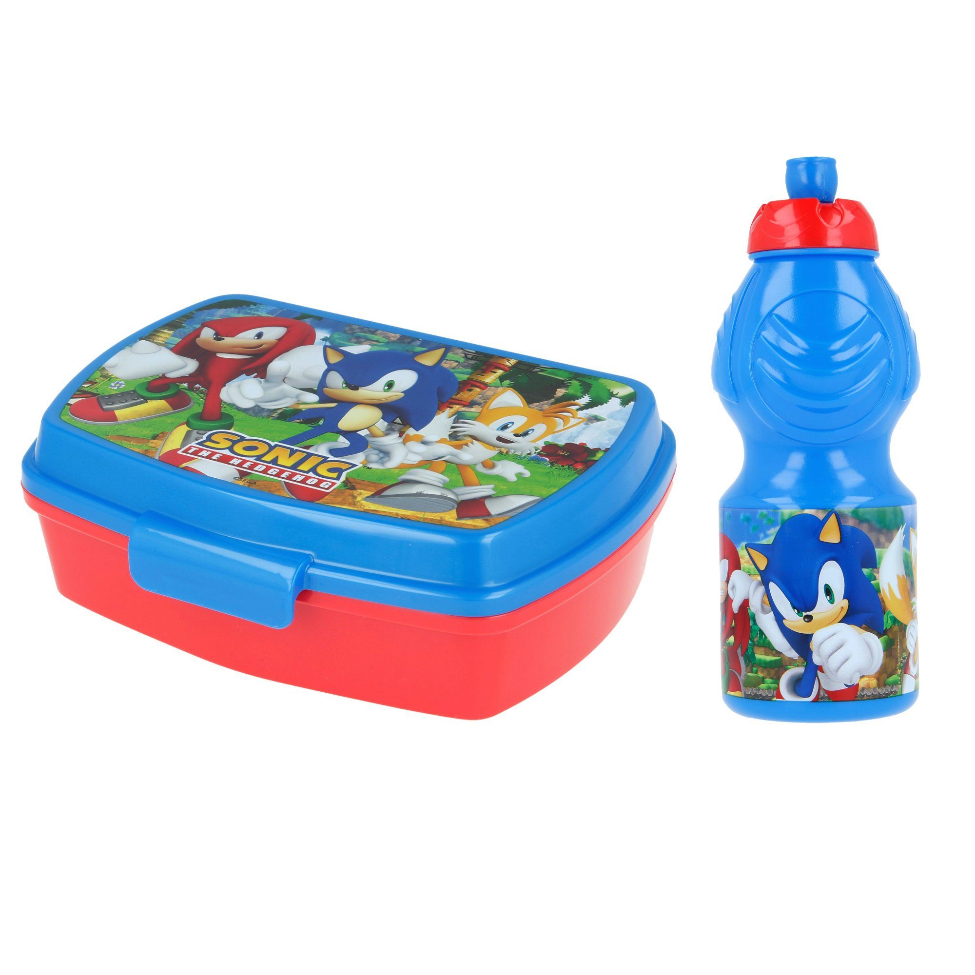 Sonic SEGA Lunchbox Sonic the Hedgehog - 2 teiliges Lunch Set - Brotdose und Trinkflasche, Kunststoff, (2-tlg., Spar-Set)