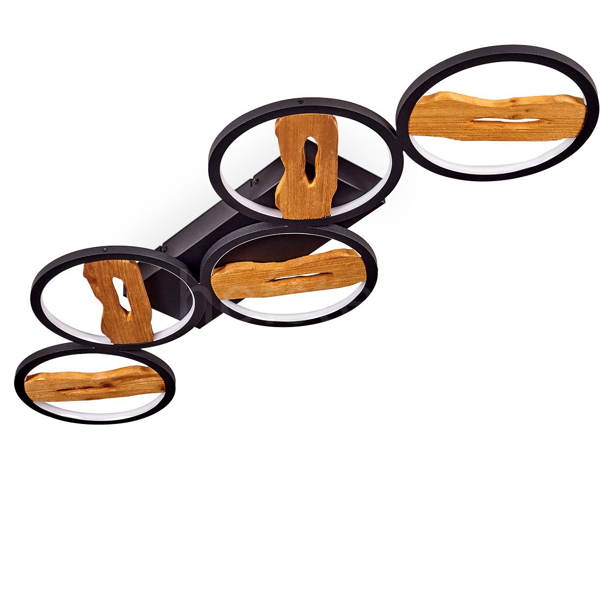 hofstein Deckenleuchte dimmbare Deckenlampe aus Metall/Holz/Kunststoff in S günstig online kaufen