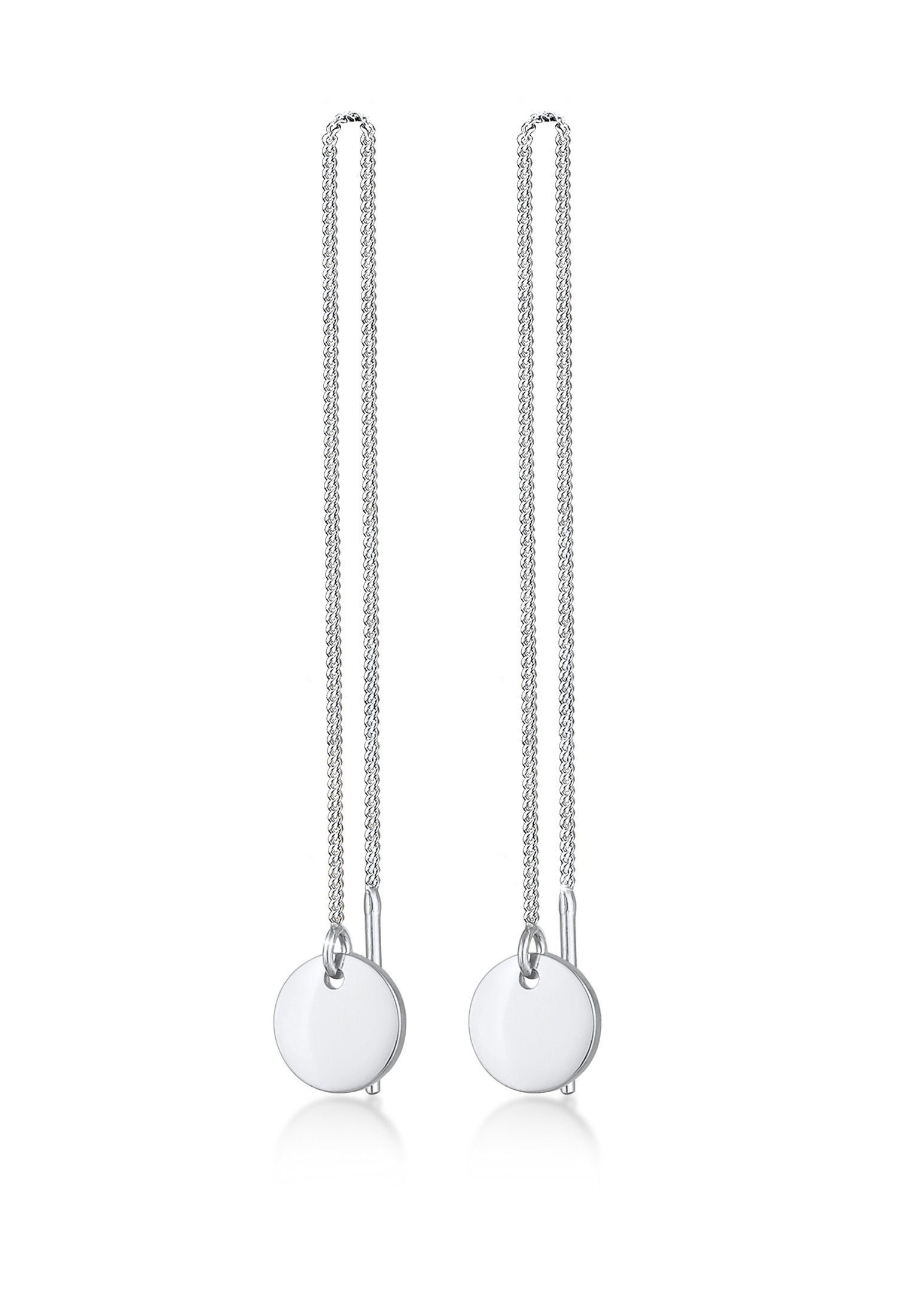 Elli Paar Ohrhänger Durchzieher Plättchen Kreis Hänger 925 Silber günstig online kaufen