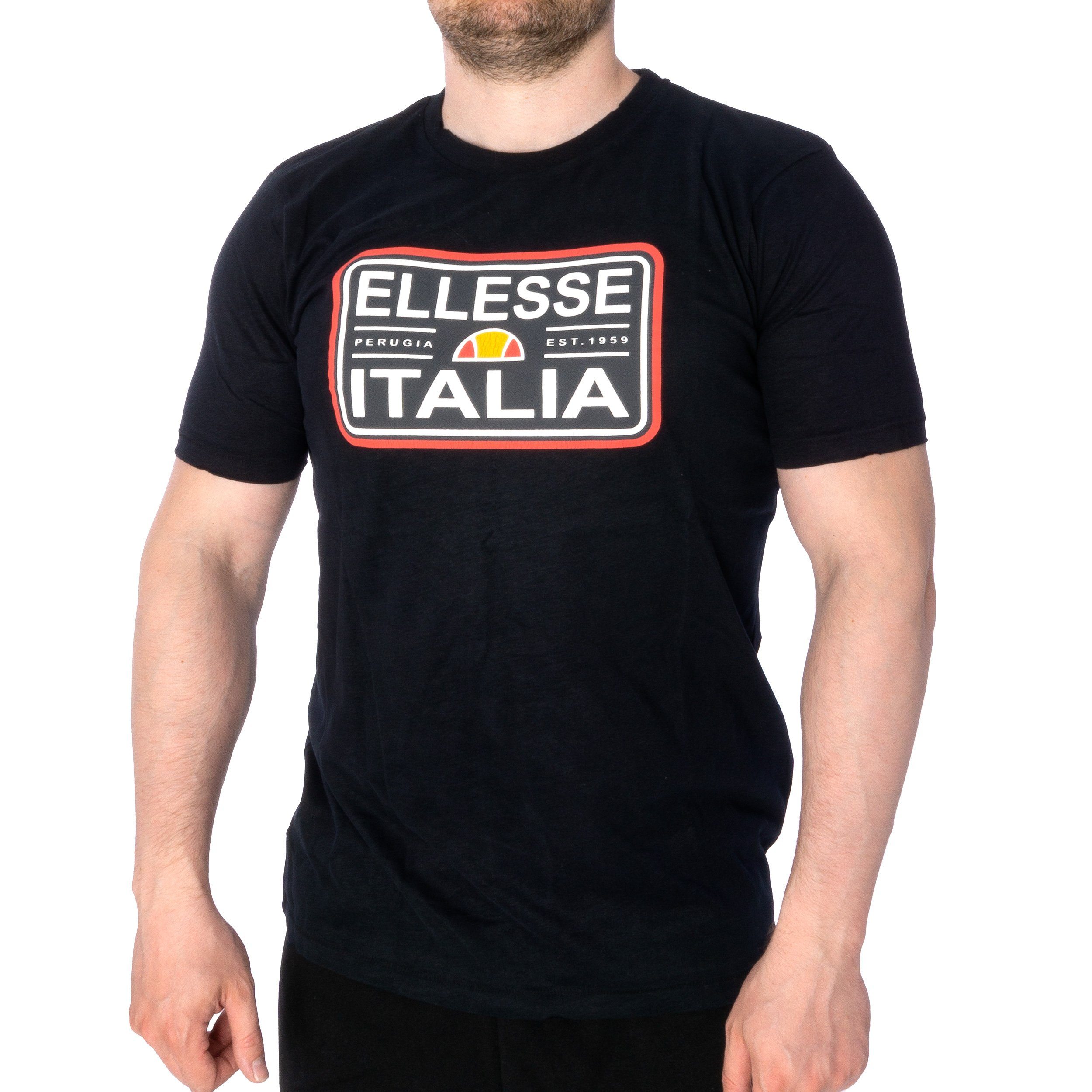 schwarz Stück, 1-tlg) Benzina T-Shirt Ellesse (1 Ellesse T-Shirt