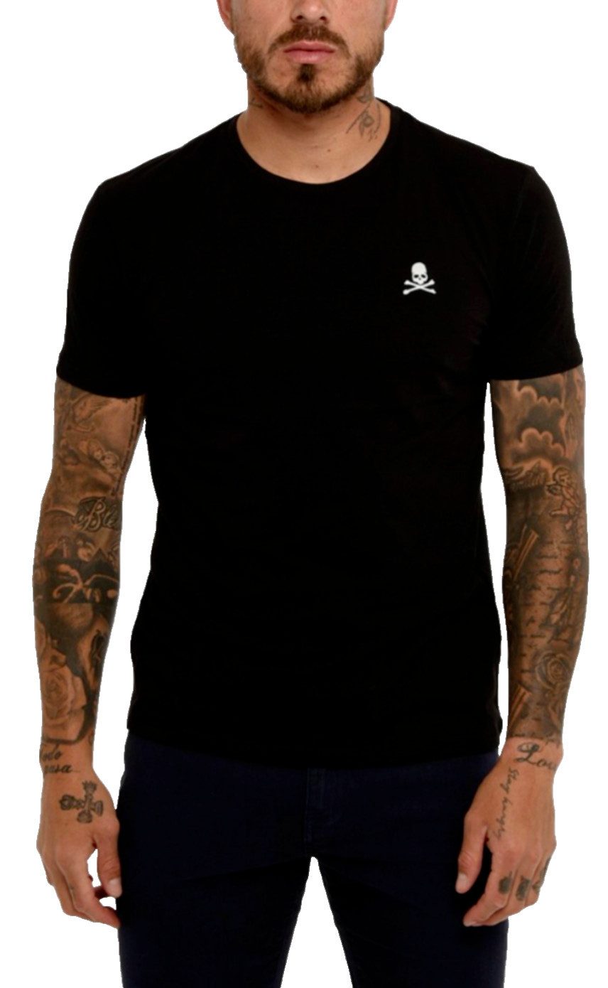 PHILIPP PLEIN T-Shirt Herren Slim FIt Totenkopf-Logo Shirt verpackt in eine günstig online kaufen