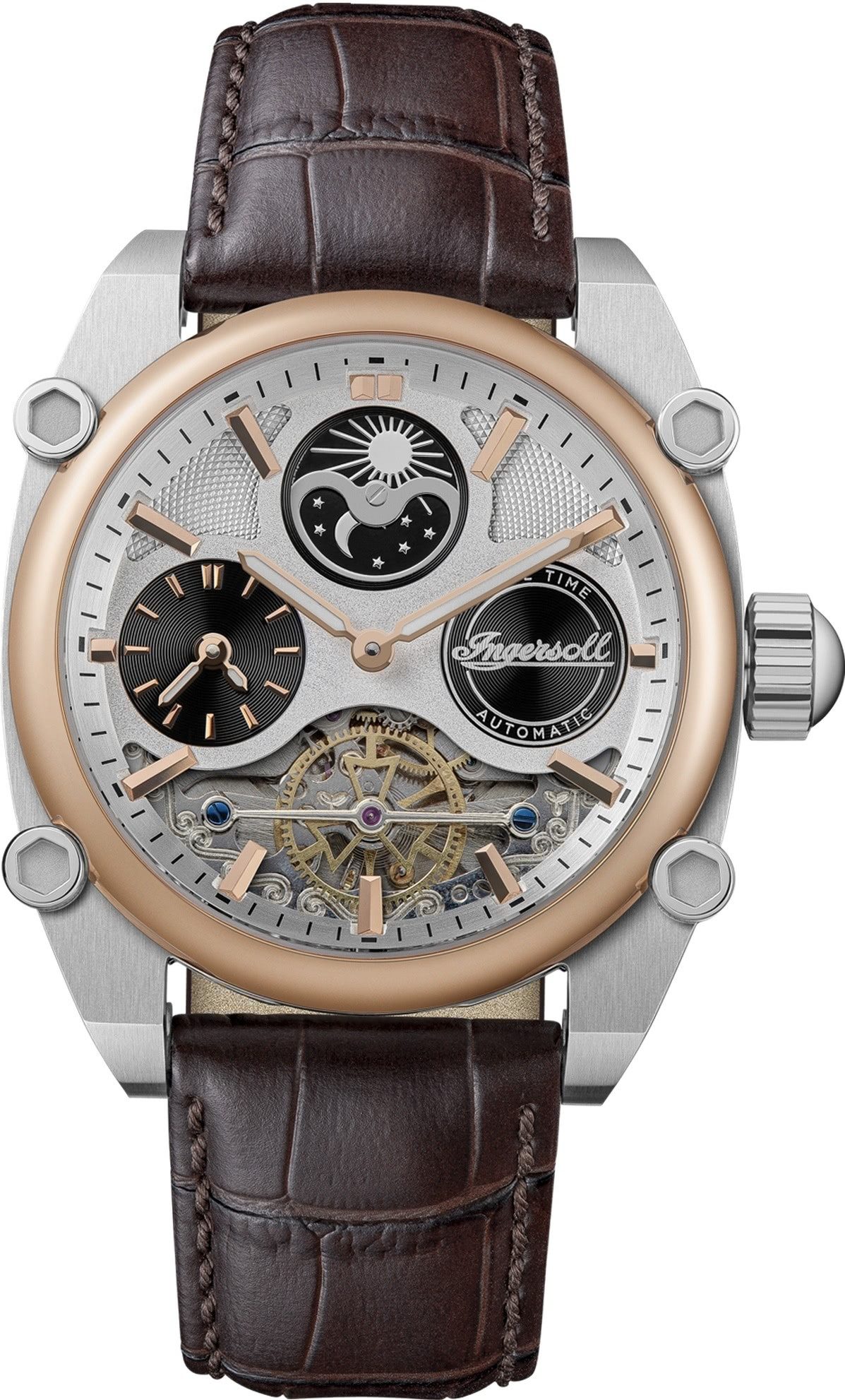 Quarzuhr Ingersoll Herrenuhr Leder braun Ingersoll