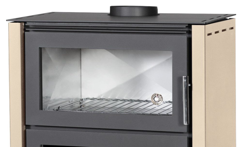 Victoria 05 Kaminofen Modena F ivory mit Backfach + ext. Zuluft - 11,5 kW, 11,53 kW