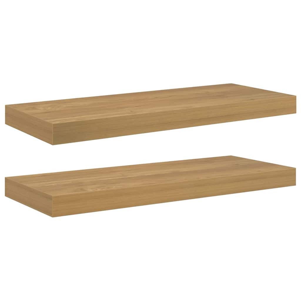 vidaXL Regal Wandregal Wandmontiert 2 pcs Braun 50 x 23 x 4 cm Holzwerkstof günstig online kaufen