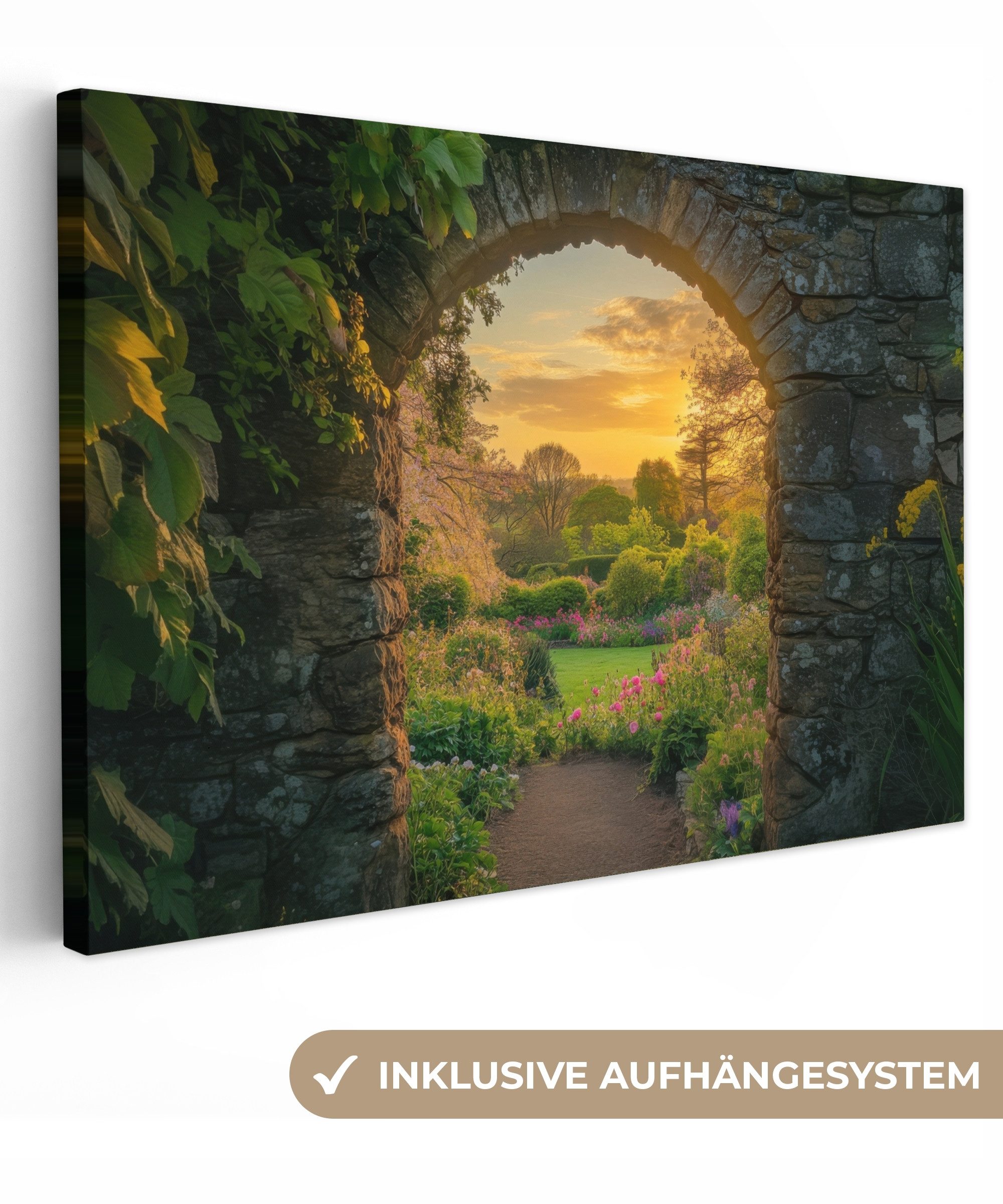 OneMillionCanvasses® Leinwandbild Tor - Pflanzen - günstig online kaufen