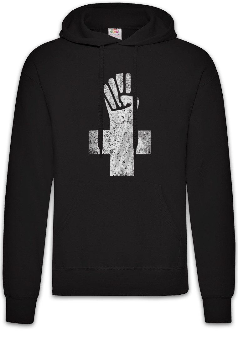 Hoodie Anarchist Cross Herren Hoodie Anarchy Kreus Logo Symbol Anarchie Punk