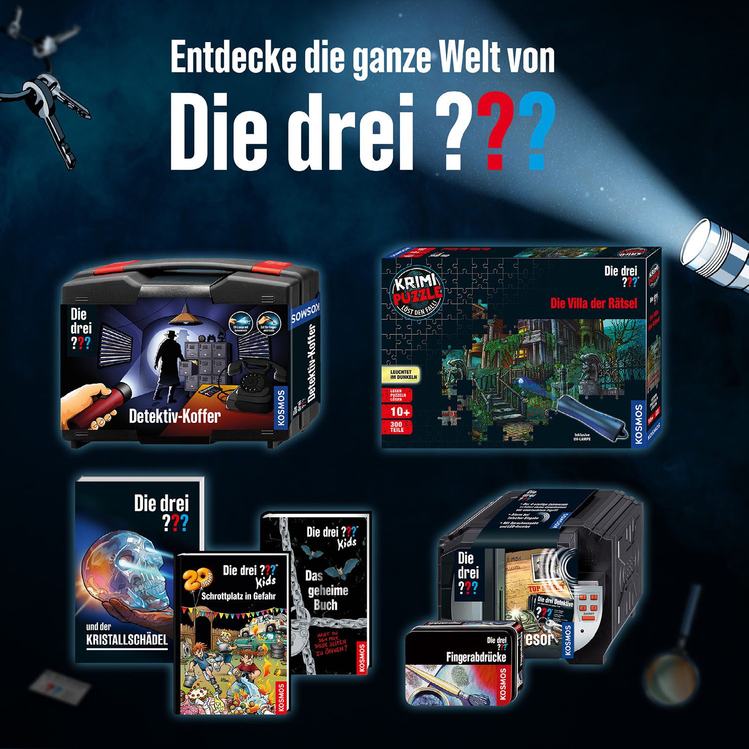 Kosmos Experimentierkasten Die drei ??? Alarm-Handschellen