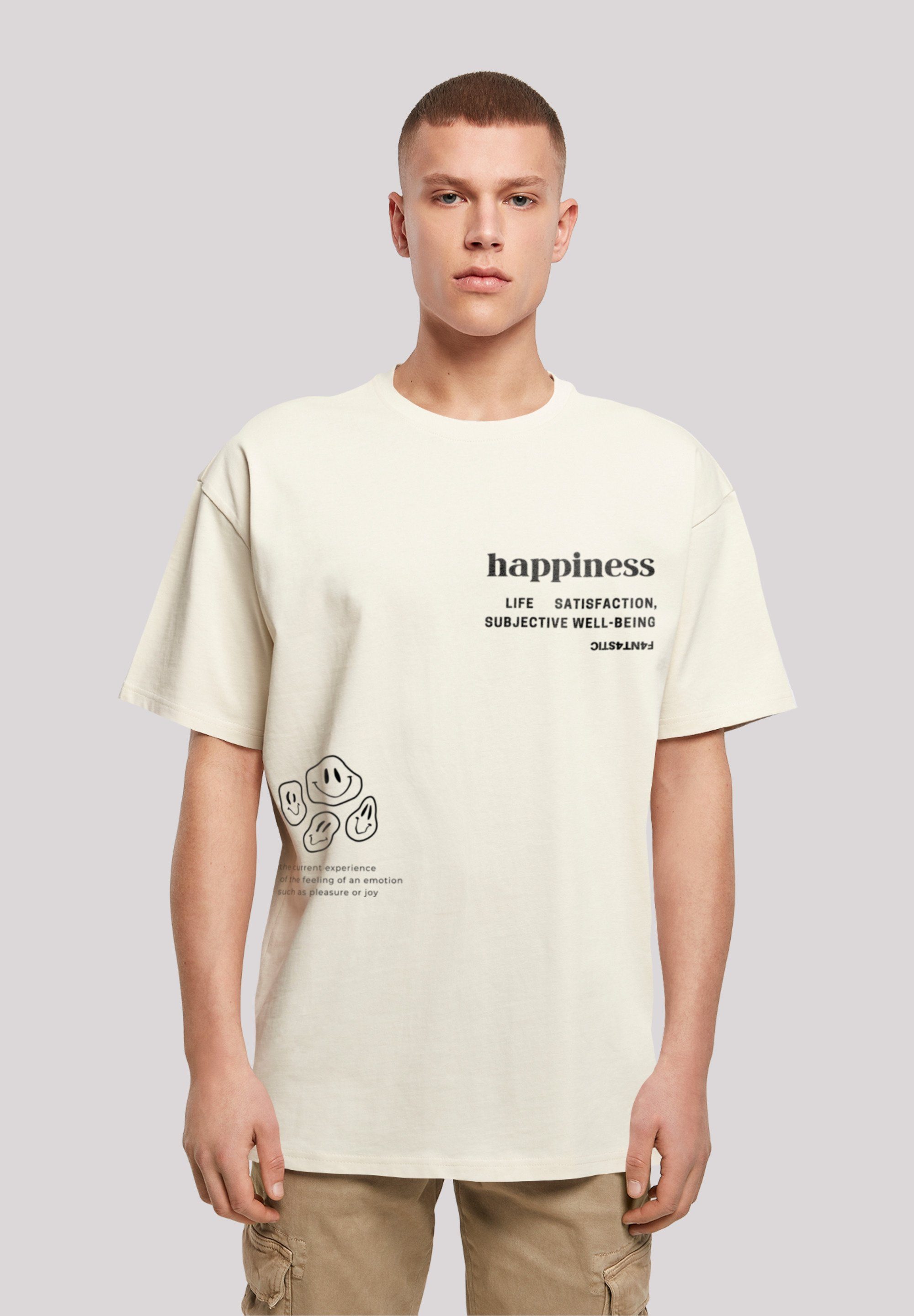 T-Shirt happiness Print OVERSIZE F4NT4STIC TEE sand
