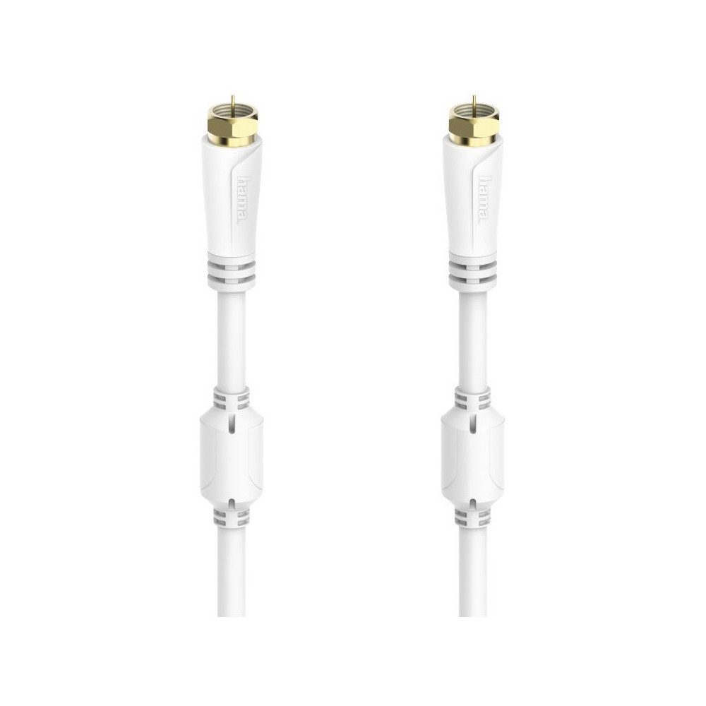 Hama Hama SAT-Anschlusskabel 100 dB 7,5m F-Stecker Adapter F-Stecker an beiden Enden zu F-Stecker