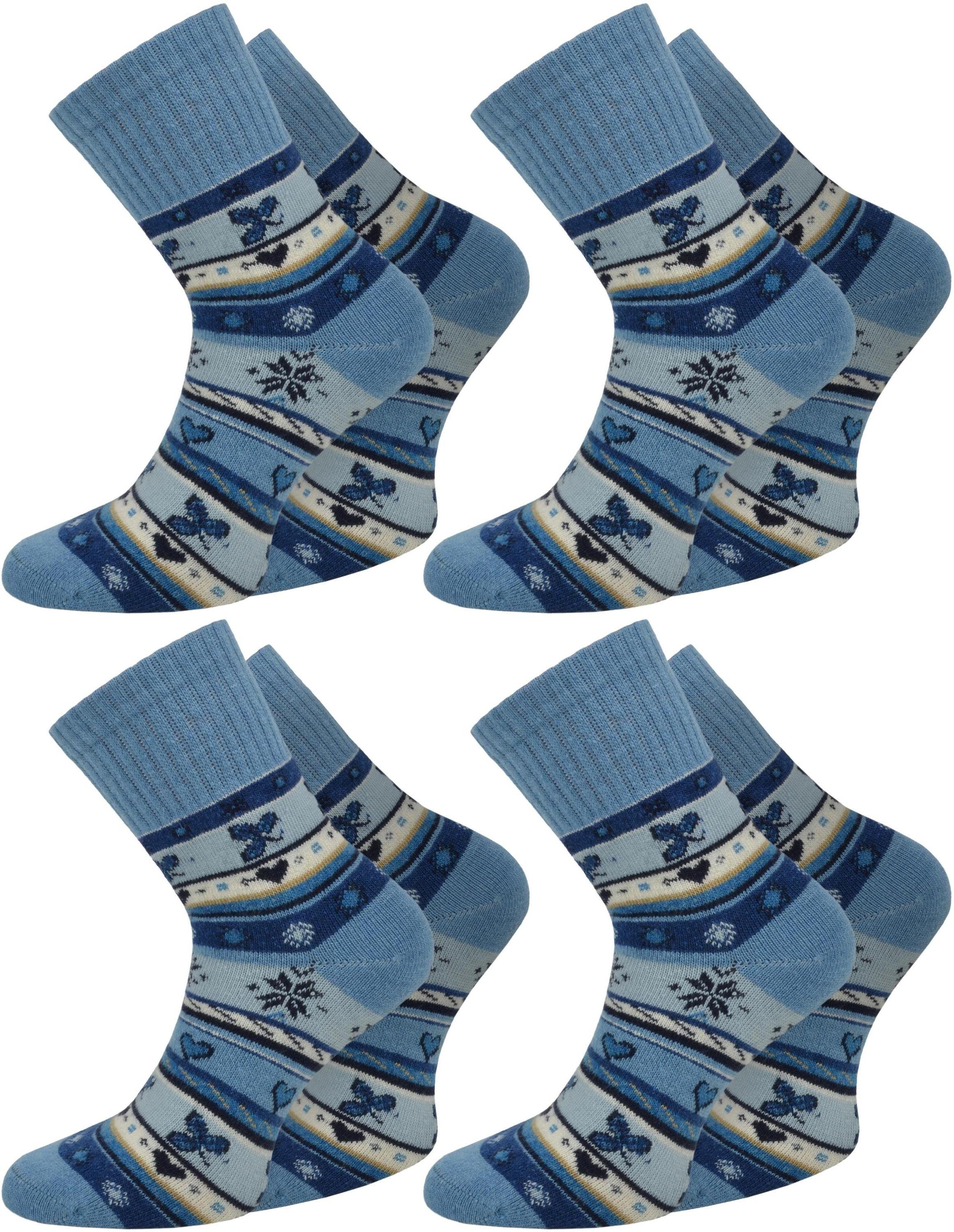 Thermosocken 4 Paar Edelsocken mit Seide und Modal