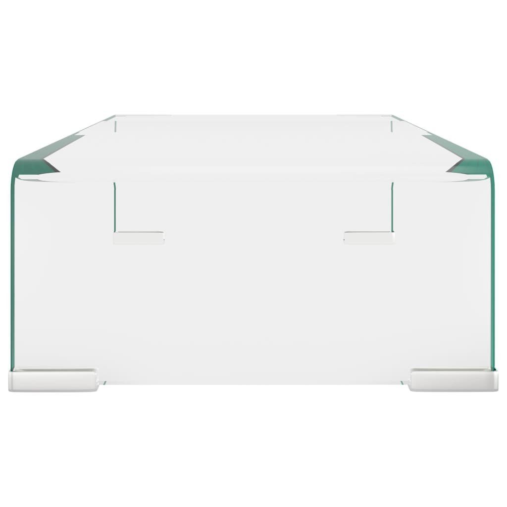 furnicato TV-Schrank TV-Tisch/Bildschirmerhöhung Glas 40x25x11 cm Transparent