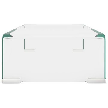 furnicato TV-Schrank TV-Tisch/Bildschirmerhöhung Glas Transparent 40x25x11 cm