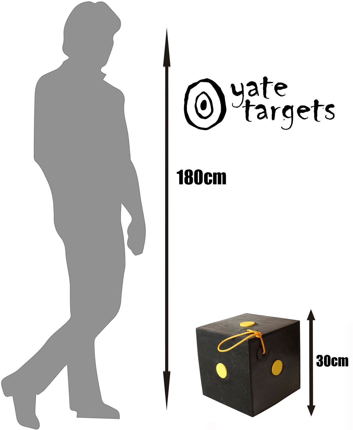 Yate 2, Bogenschießen Zielscheibe Wetterfest 30cm Schießwürfel Yate Variante Cube Targets