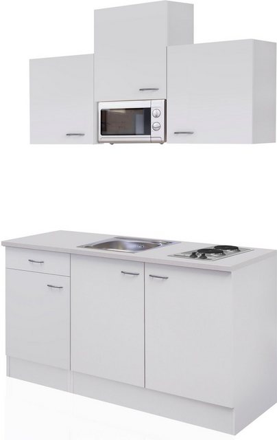 Flex Well Küchenzeile, Gesamtbreite 150 cm, mit Mikrowelle und Kochfeld, in vielen weiteren Farbvarianten erhältlich  - Onlineshop Otto