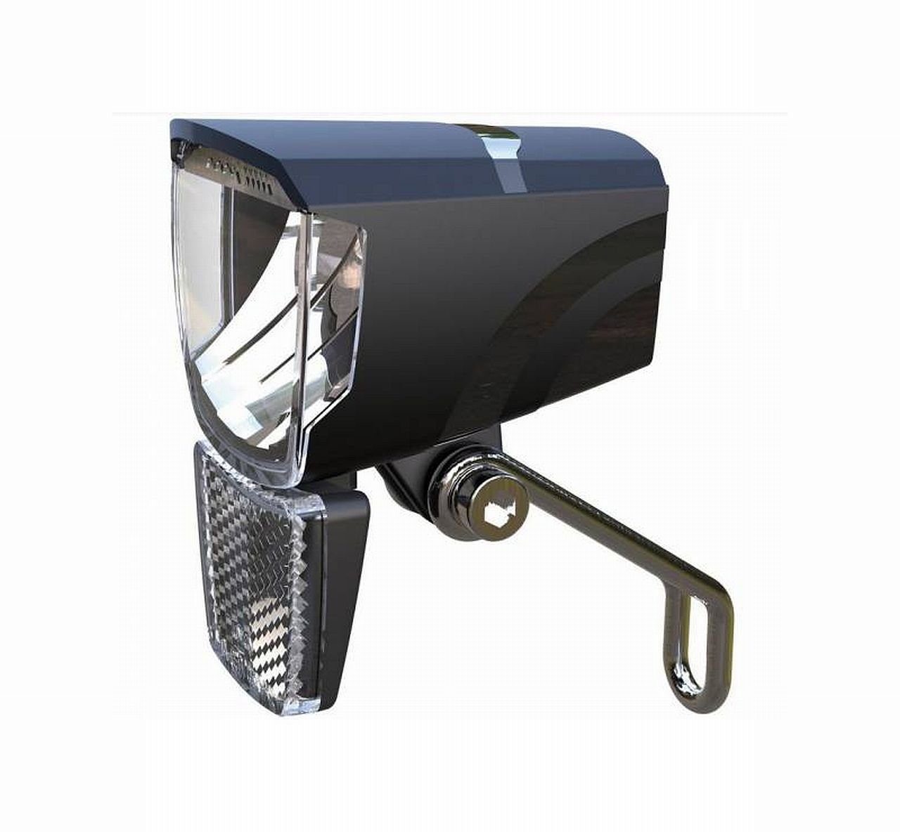 MARWI Fahrradbeleuchtung LED Scheinwerfer SPARK 50 Lux Schalter incl Halter schwarz Marwi