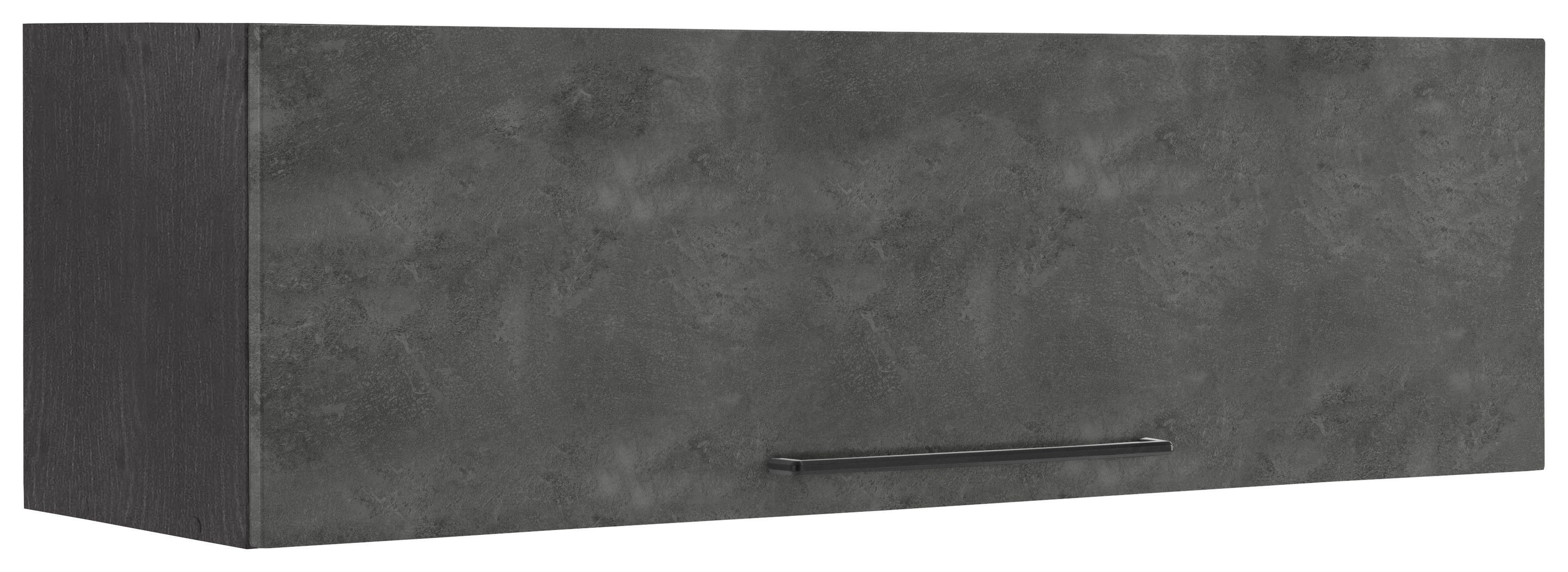 KOCHSTATION Klapphängeschrank KS-Tulsa 110 cm breit, mit 1 Klappe, schwarzer Metallgriff, MDF Front