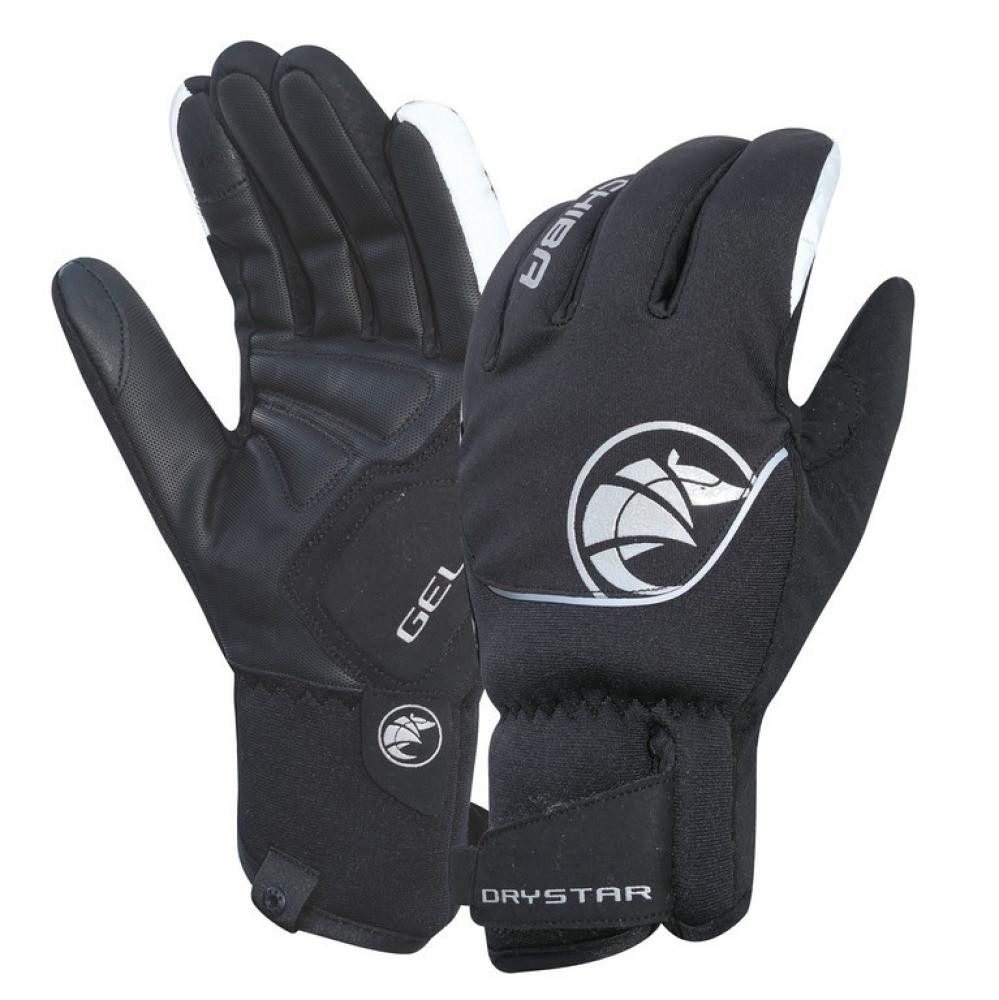Chiba Fahrradjacke Chiba Handschuhe Dry Star lang schwarz silber Gr XS/6