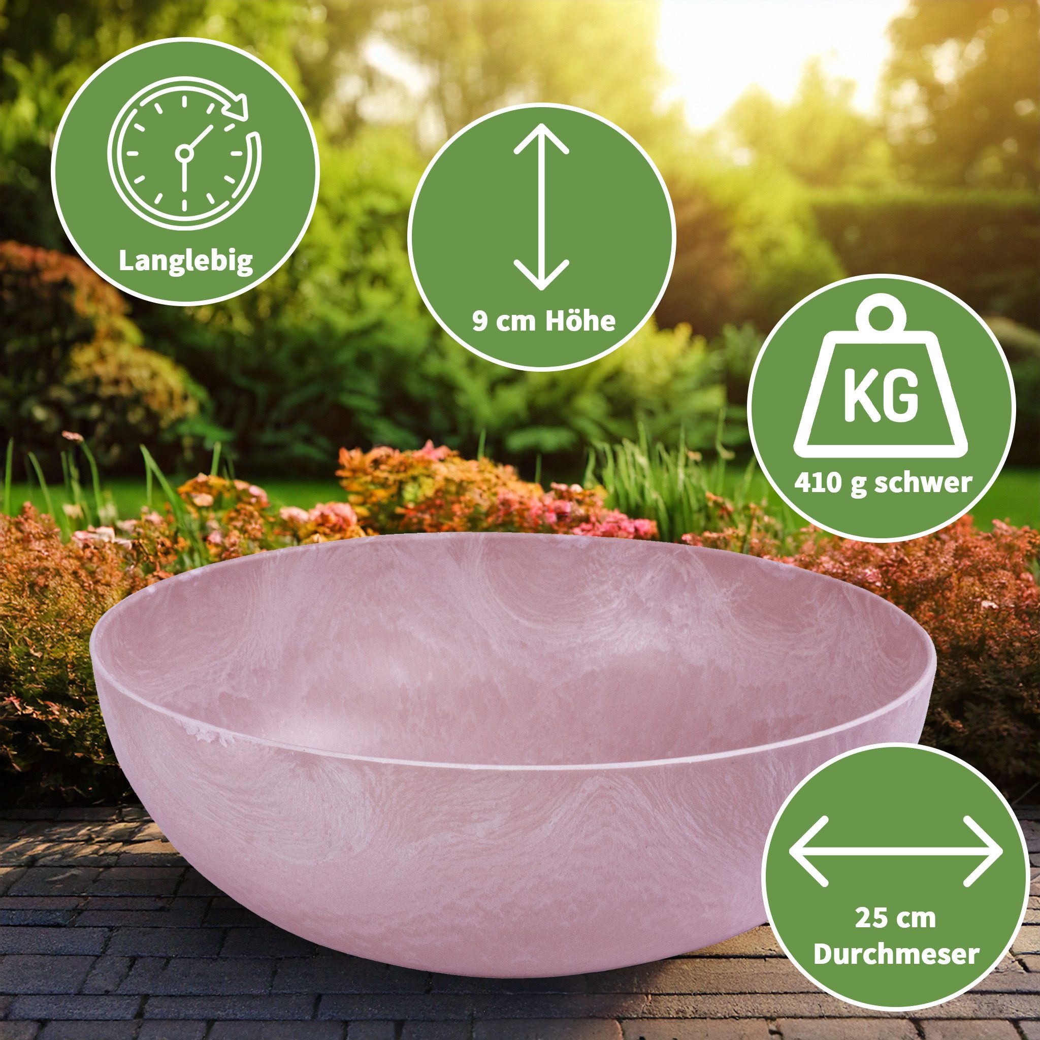 matches21 HOME & HOBBY Blumentopf Runde günstig online kaufen