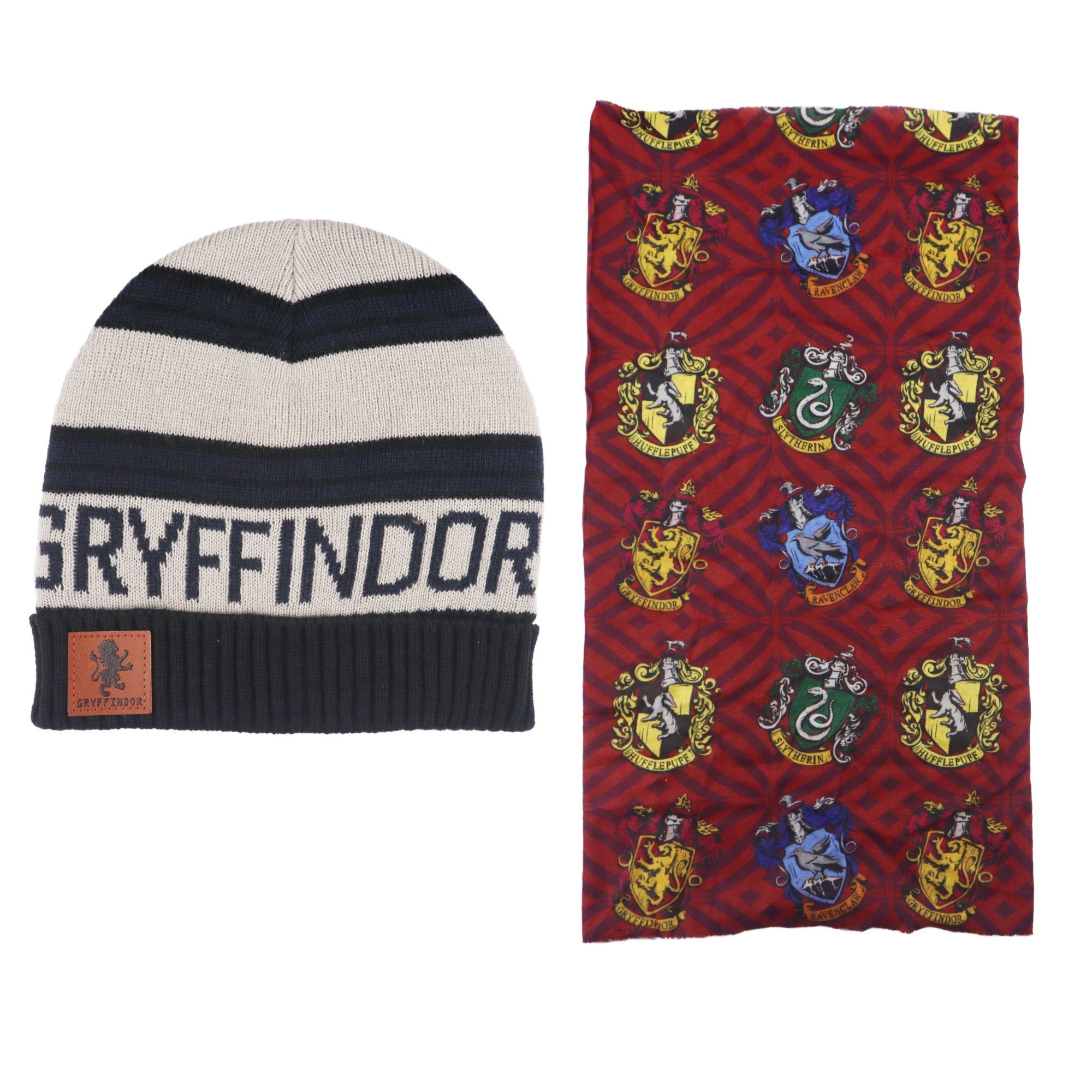 Harry Potter Schlupfmütze Gryffindor Winterset Mütze plus Snood Gr. 54 oder 56