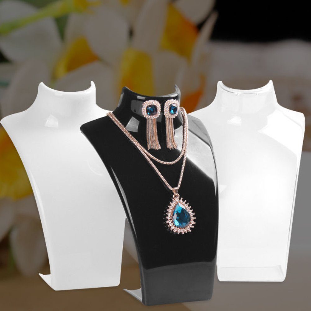 Rutaqian Schmuckständer Halskette Display Anhänger Kette Büstenhalter Ständer Schmuck Modell Weiß