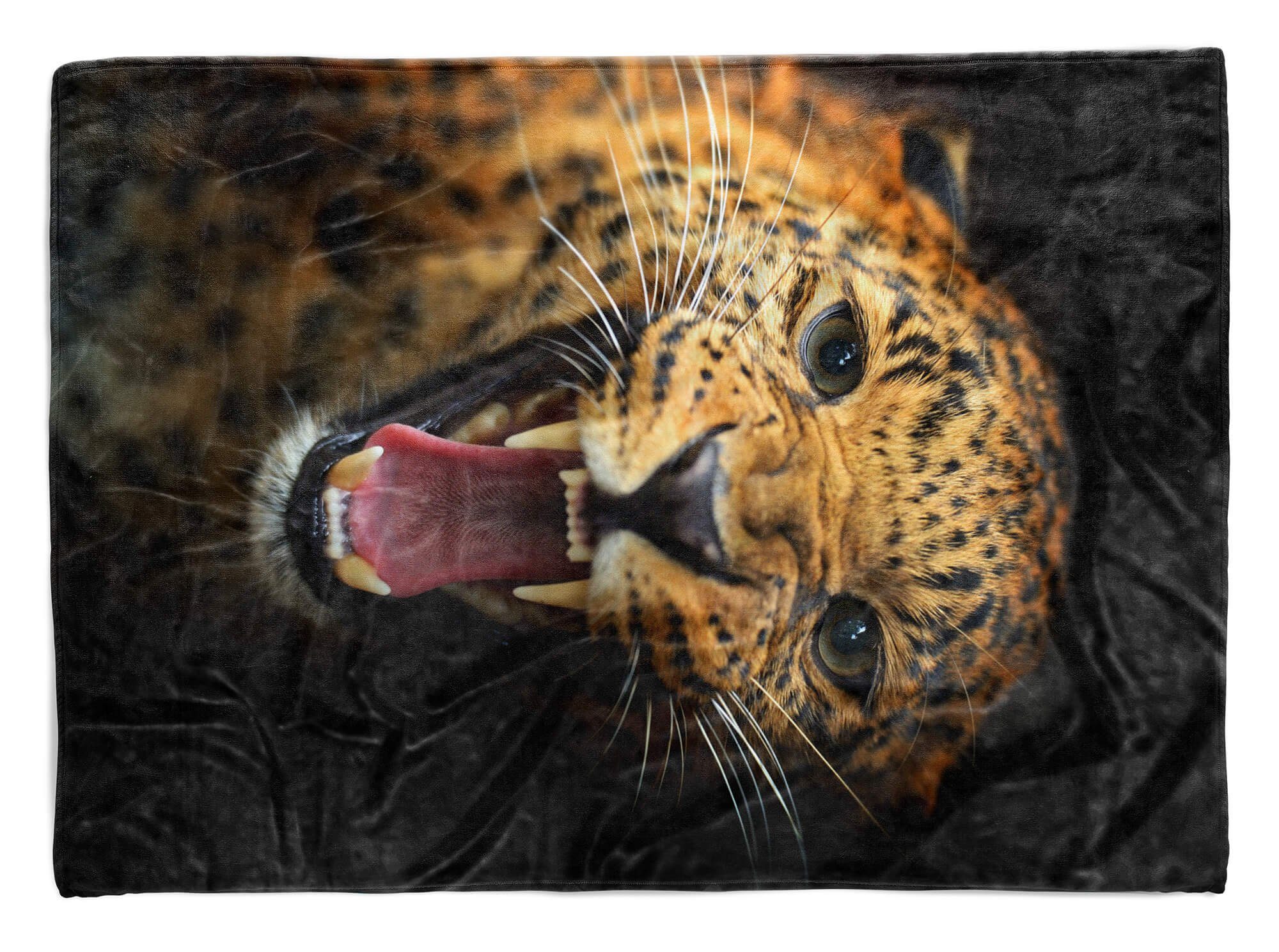 Sinus Art Handtücher Handtuch Strandhandtuch Saunatuch Kuscheldecke mit Tiermotiv Jaguar Raubkatze, Baumwolle-Polyester-Mix (1-St), Handtuch