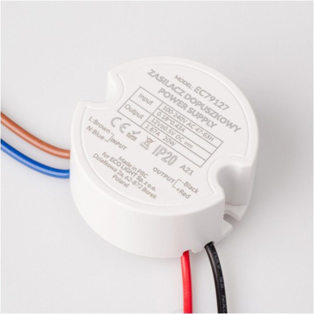 2997 LED Netzteil rund 230 Volt auf 12 Volt 25 Watt = 2,08 Amp. IP20 Netzteil