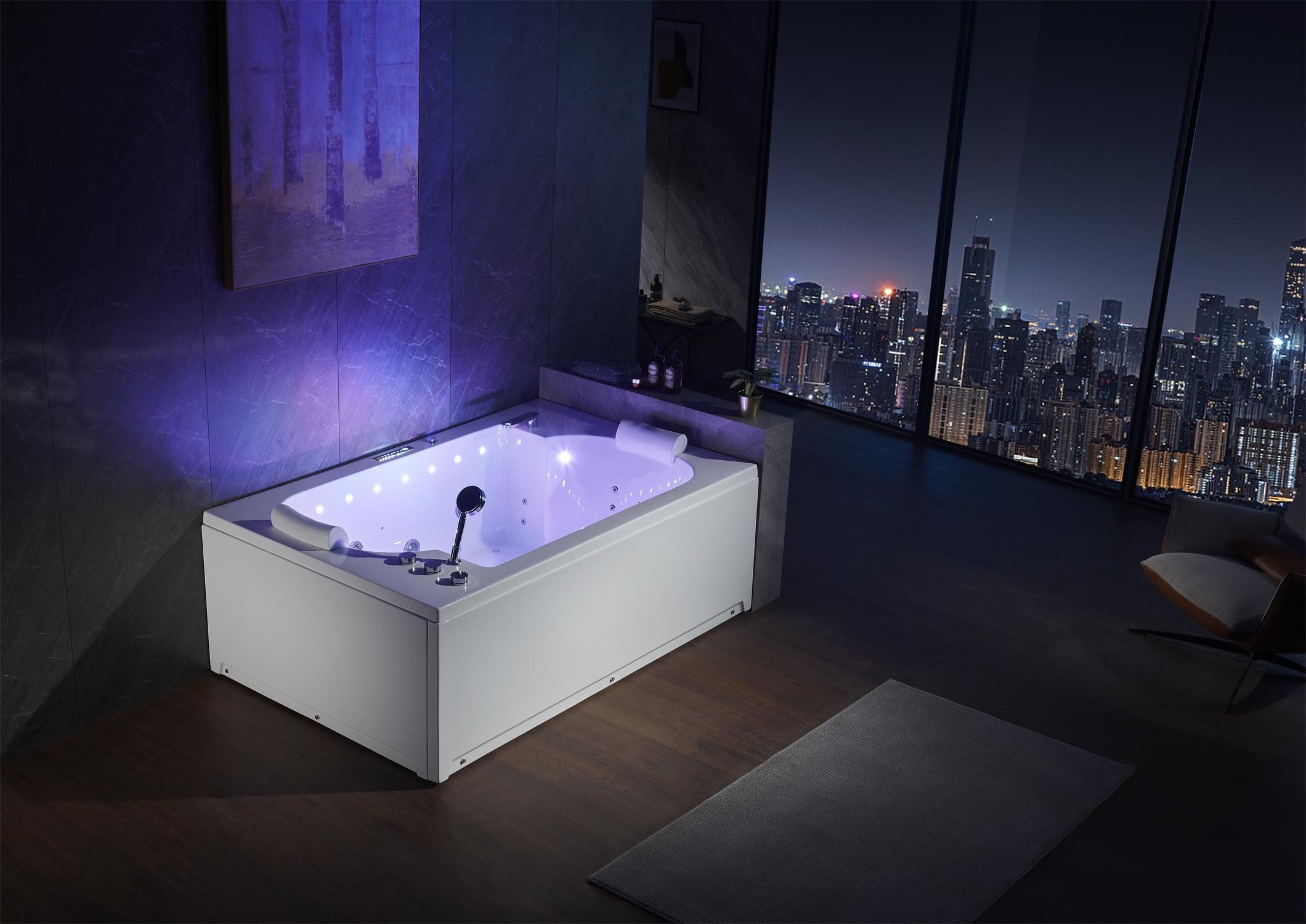 Xlmoebel Whirlpool Entspannende Badewanne mit Massage- und Sprudelfunktion für Wellness, (1-tlg., Whirlpool), Hergestellt in Europa