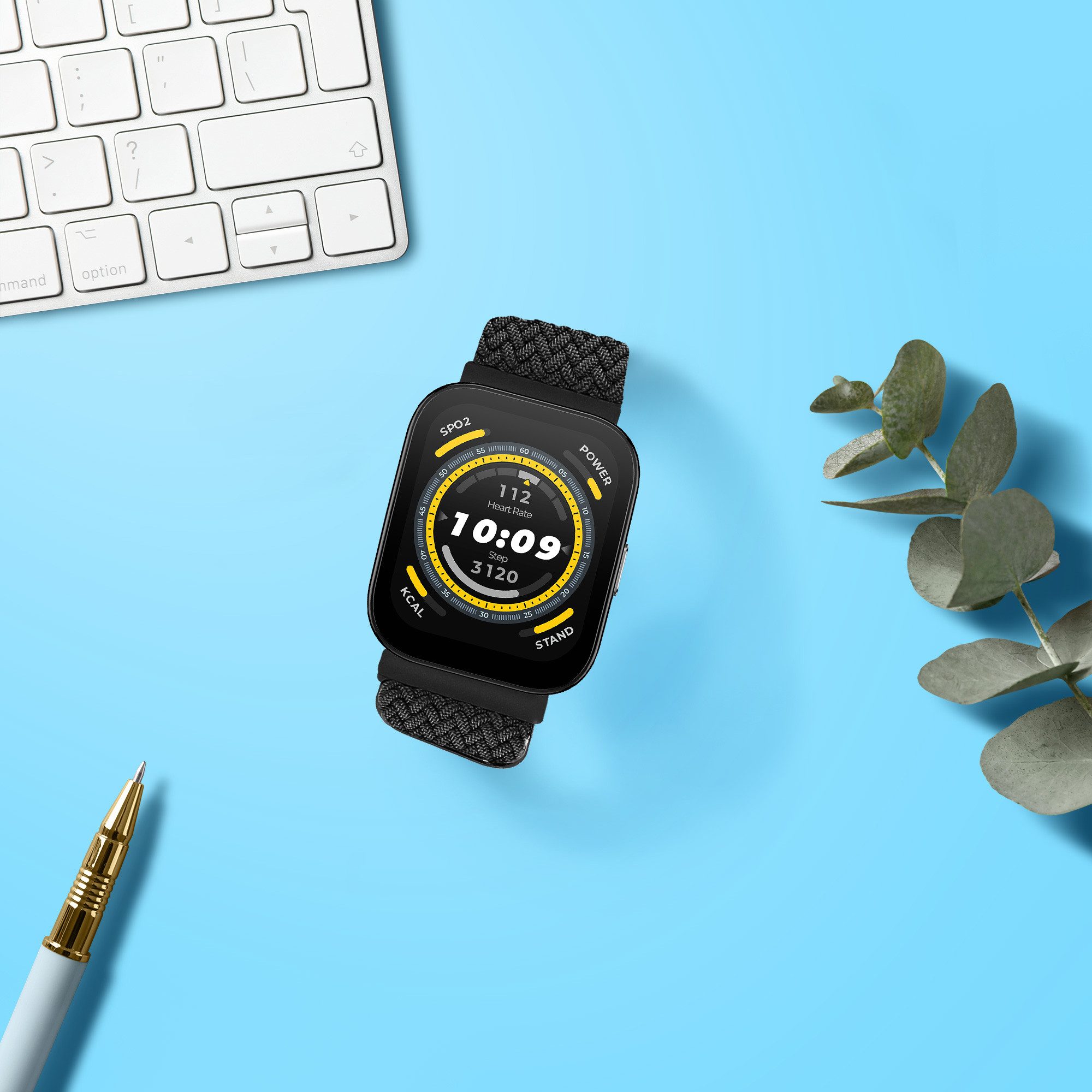 kwmobile Armband für 22mm Amazfit Bip 6 / Bip 5 Unity / Bip 5 / GTS 3 / Balance Smartwatch, 1-tlg., Nylon Fitnesstracker Sportarmband Band - Innenmaße von 14 - 22 cm