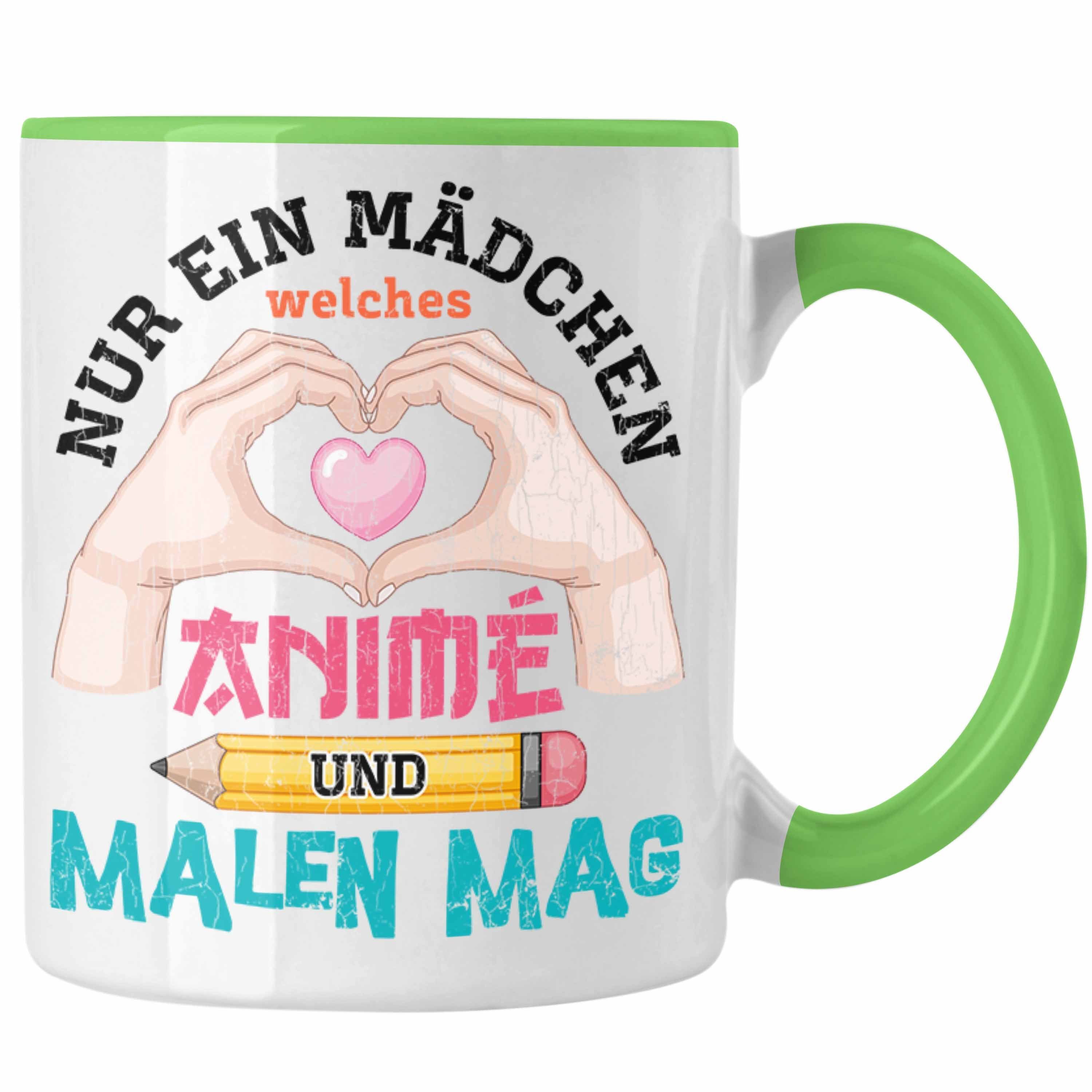 Trendation Tasse Trendation - Anime Tasse Geschenk Spruch Kaffeetasse Geschenke Deko Anme Fan Spruch Grün