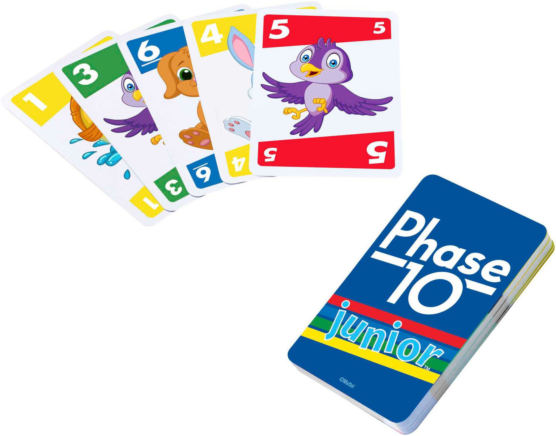 Mattel games Spiel Phase 10, Junior, Kartenspiel