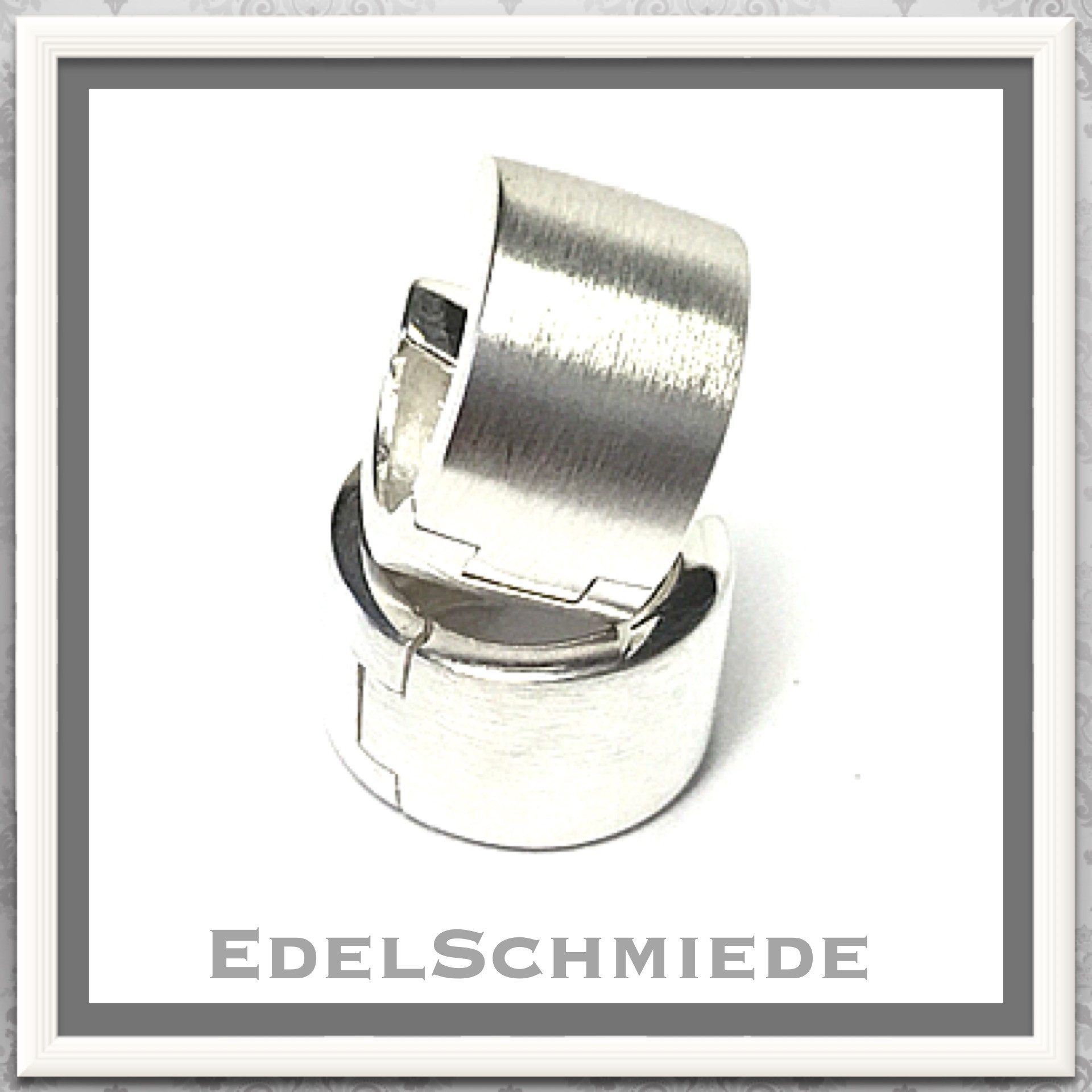 Paar Creolen klassische Creolen in 925 Silber - feinmatt
