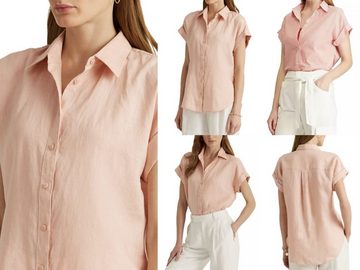 Ralph Lauren T-Shirt LAUREN RALPH LAUREN Linen Broono Dolman-Sleeve Shirt Bluse Tee Lino He