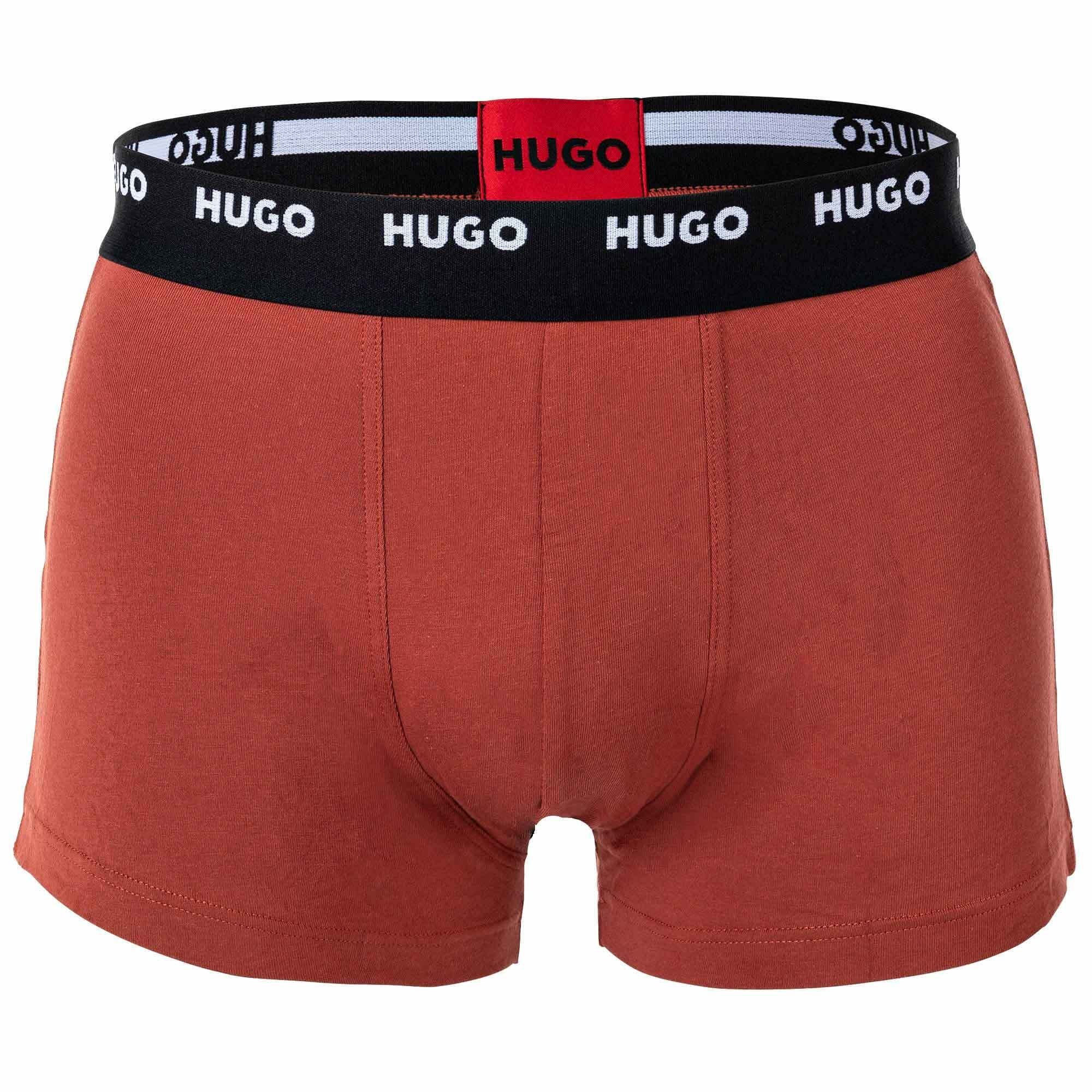 HUGO Boxer Herren Boxer Shorts, Pack Schwarz/Rot/Grün/Blau Five - Trunks Pack 5er