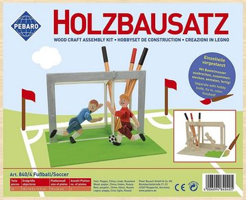 Pebaro 3D-Puzzle Holzbausatz Stiftehalter Fußball, 840/4, 22 Puzzleteile