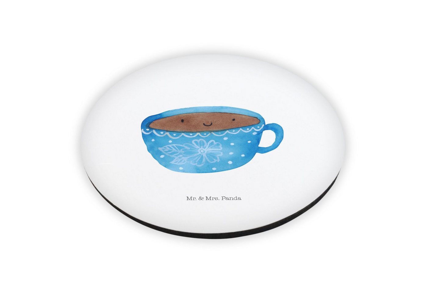 Thumbnail - Mr. & Mrs. Panda Magnet Kaffee Tasse - Weiß - Geschenk, Geschmack, Liebe, Tiermotive, Glückli (Packung, 1-St., Rund Magn...