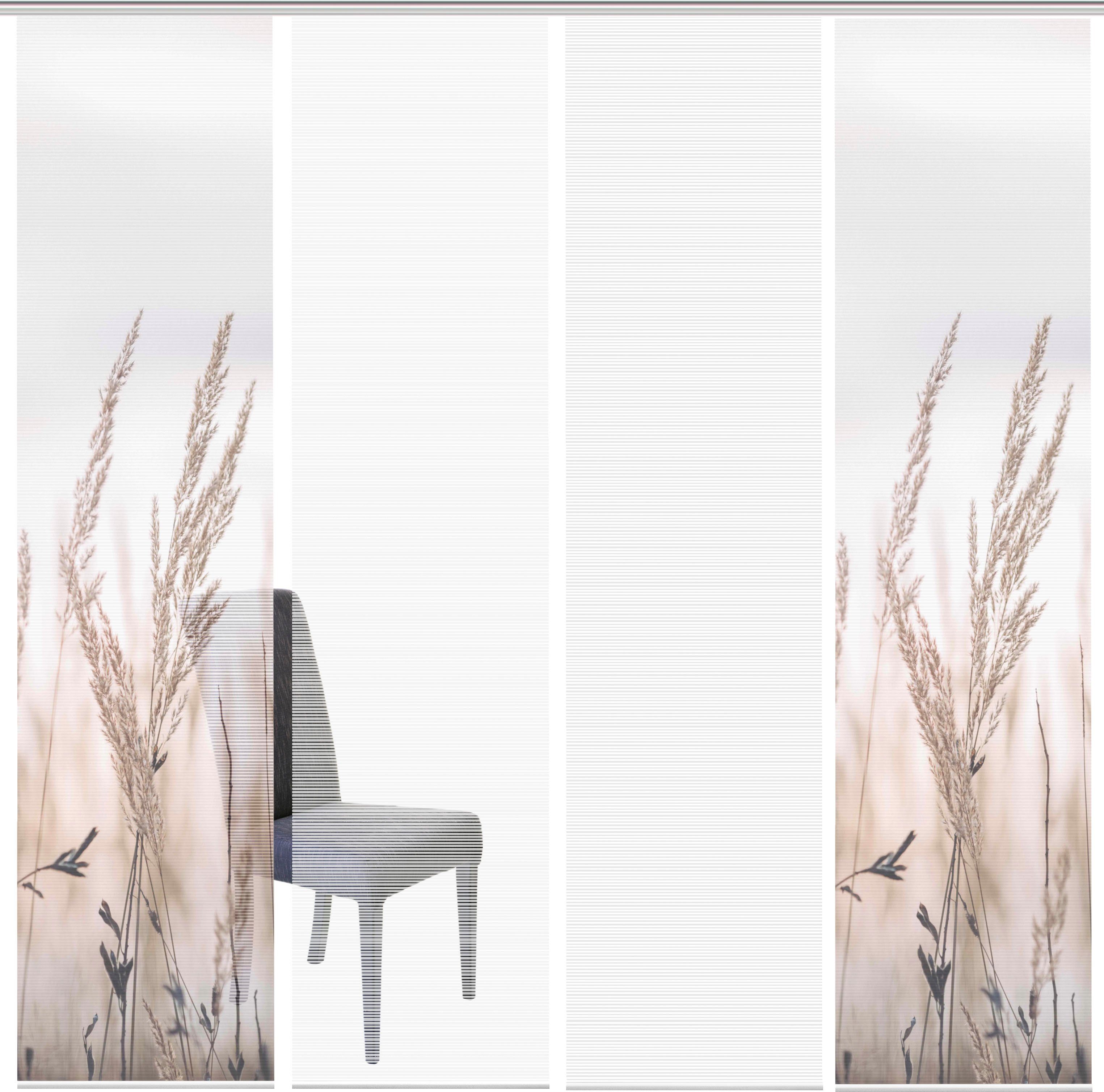 Vision S Schiebegardine RELVA (1 St), Paneelwagen, halbtransparent, DIGITALDRUCK