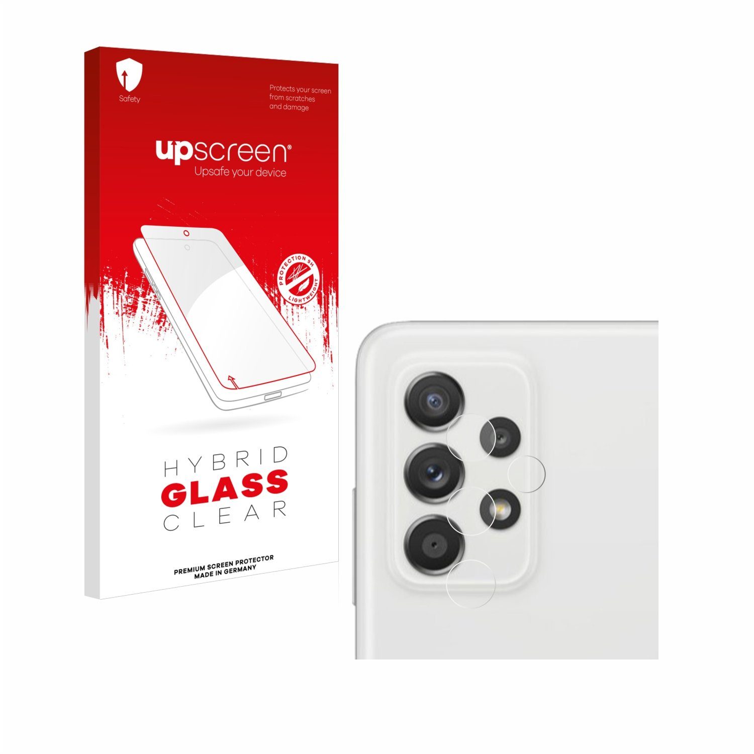 upscreen Displayschutzglas Folie für Samsung Galaxy A52s 5G (NUR Kameraschutz), Schutzfolie Glas Panzer Display Schutz klar
