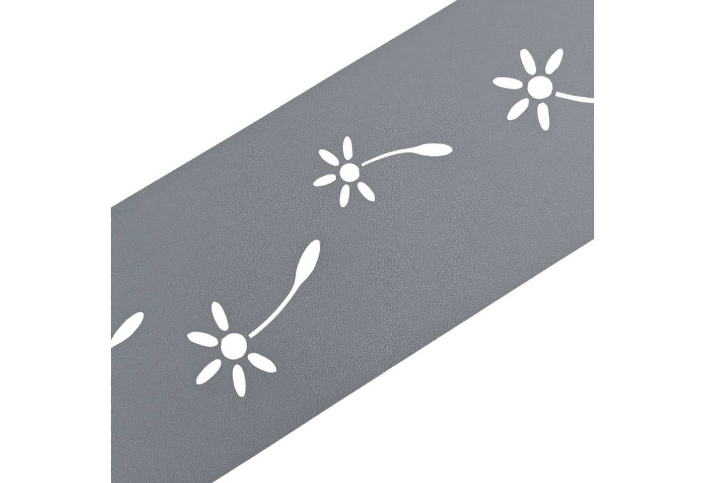 Thumbnail - zaunzu Sichtschutzstreifen Premium Dekor Pusteblume Lasermuster Fenstergrau 2,55m, (1x Einzelstreifen, Lasermuster für D...