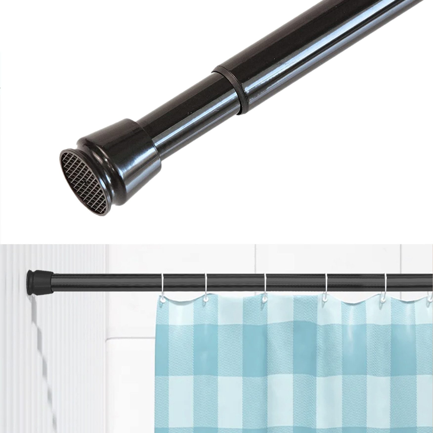 tinycurtains Klemmstange Teleskopstange 55-90 cm Türvorhangstange Duschvorh günstig online kaufen