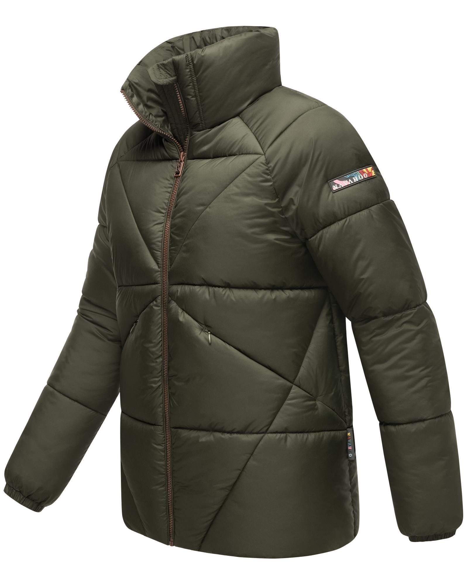 Navahoo Steppjacke Schokolinaa 14 Winterjacke mit modischer Steppung & hohem Kragen