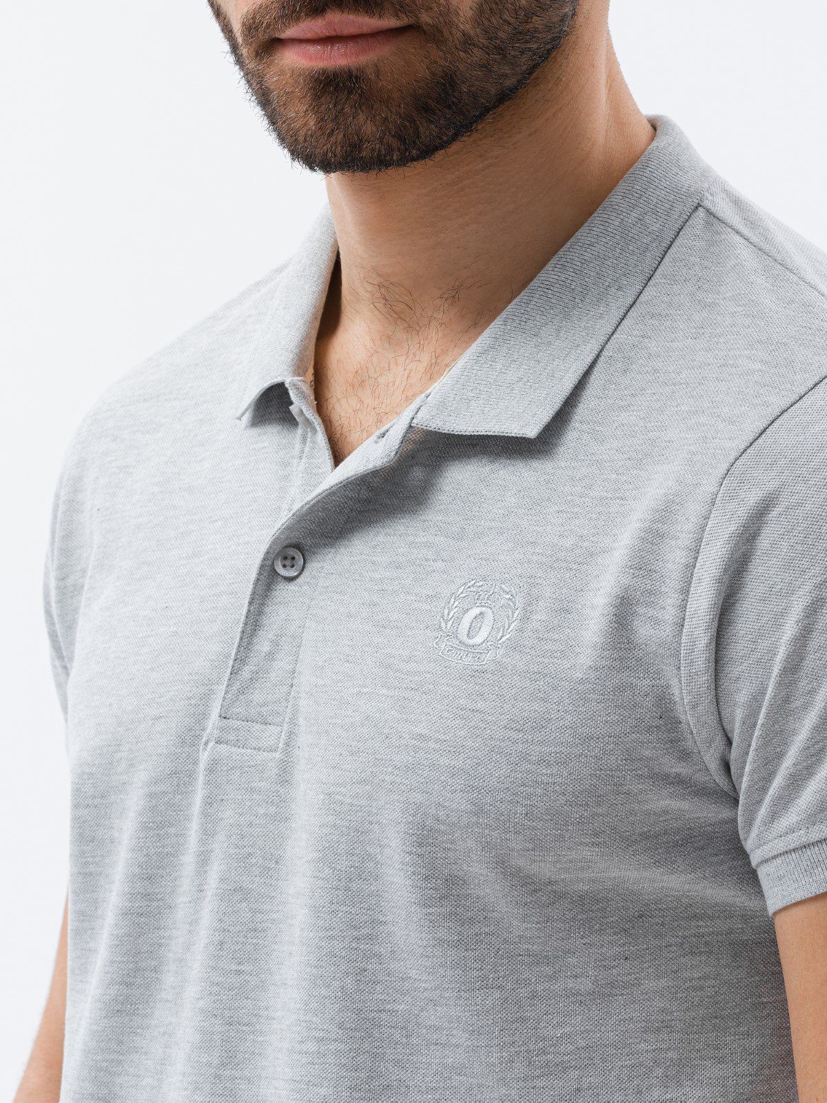 OMBRE Poloshirt Ombre Herren-Pique-Strick-Poloshirt - grau günstig online kaufen
