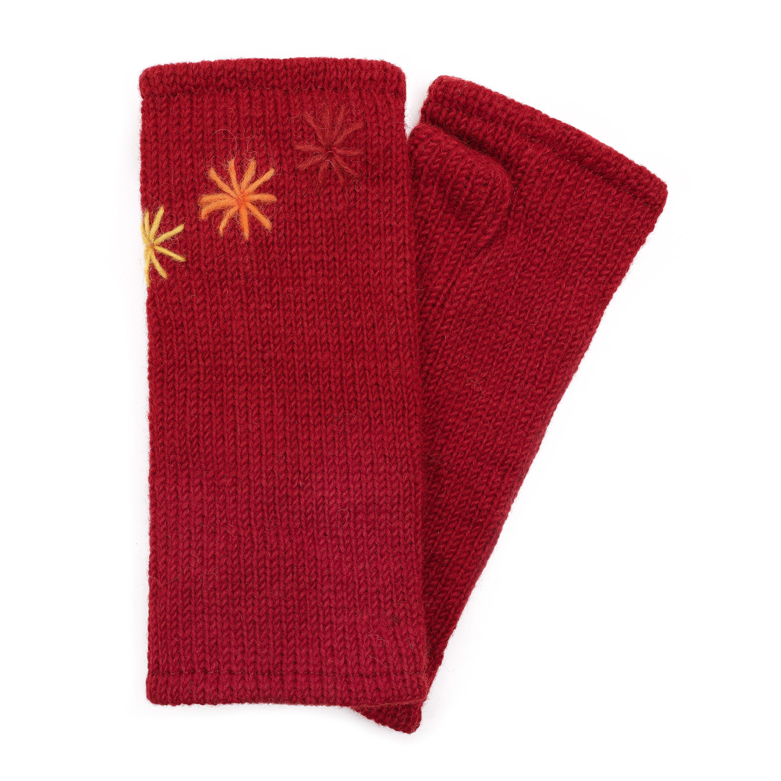 McRon Armstulpen Pulswärmer Modell Floris mit Daumen, mit hohem Schurwoll-Anteil, komplett mit Fleece gefüttert