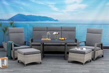 MANDALIKA Garden Gartenlounge-Set Dining Lounge Set Salerno XL