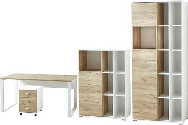 GERMANIA Büro-Set GW-Lioni, (Set, 4-St), Büro-Set bestehend aus 1  Schreibtisch, 1 Rollcontainer, 2 Aktenschränken