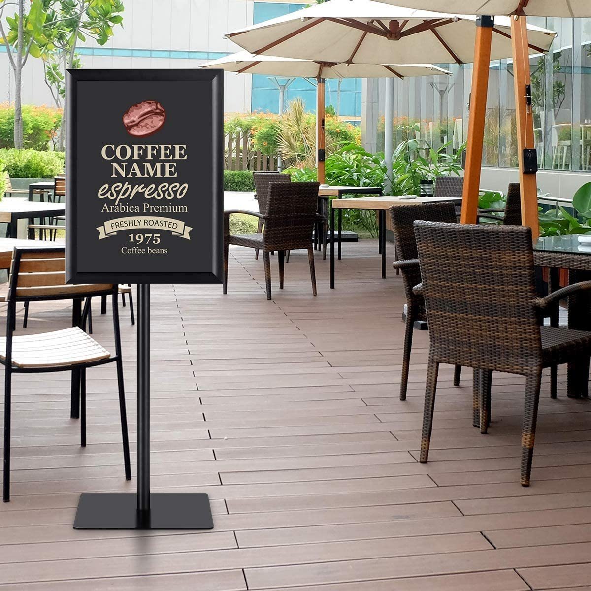 COSTWAY Standtafel, (1-tlg), A3 Infoständer mit beschwertem Sockel & 360° Rotation