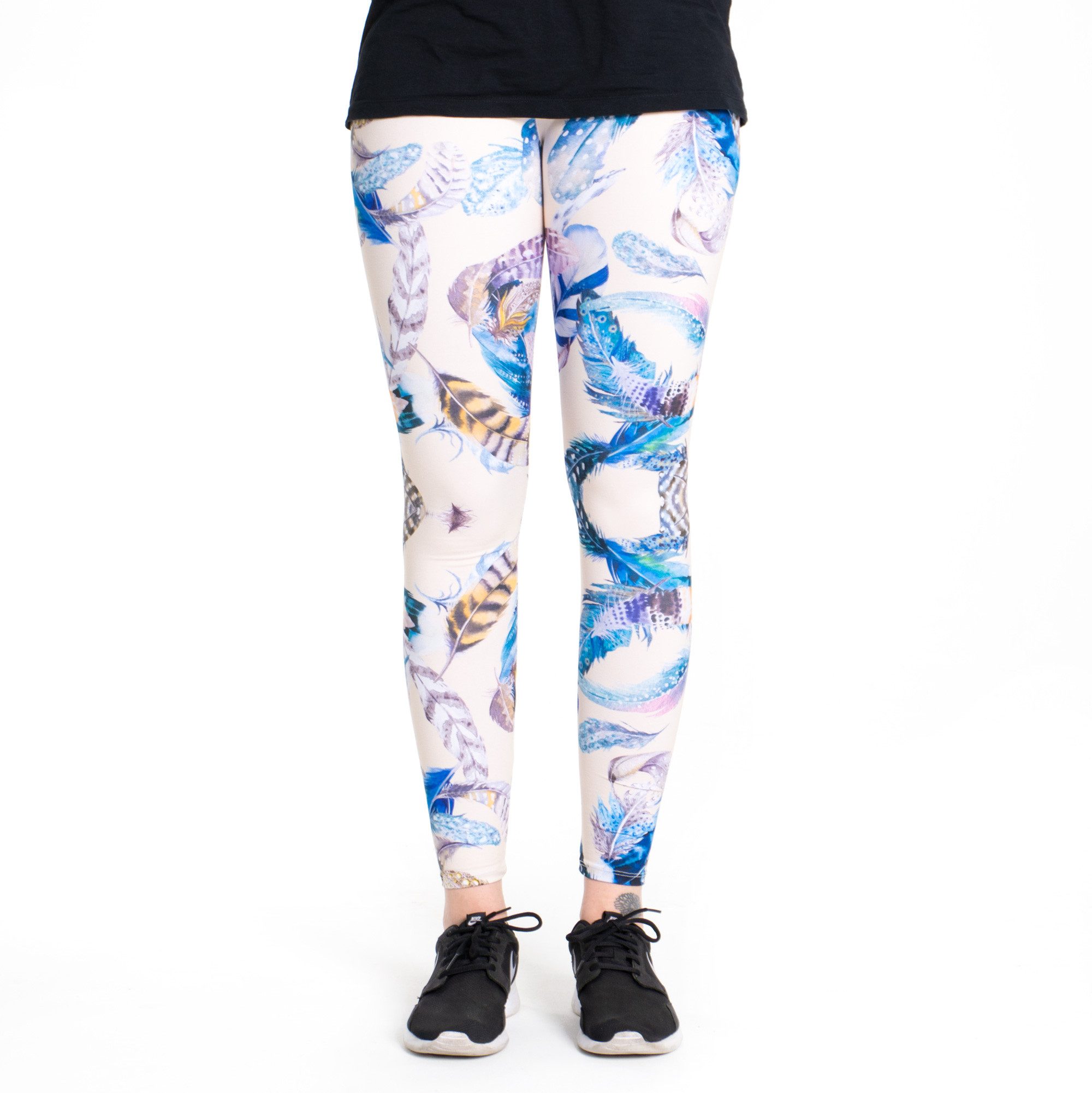 Leggings Motiv-Leggings (Einheitsgröße) - Design Federn