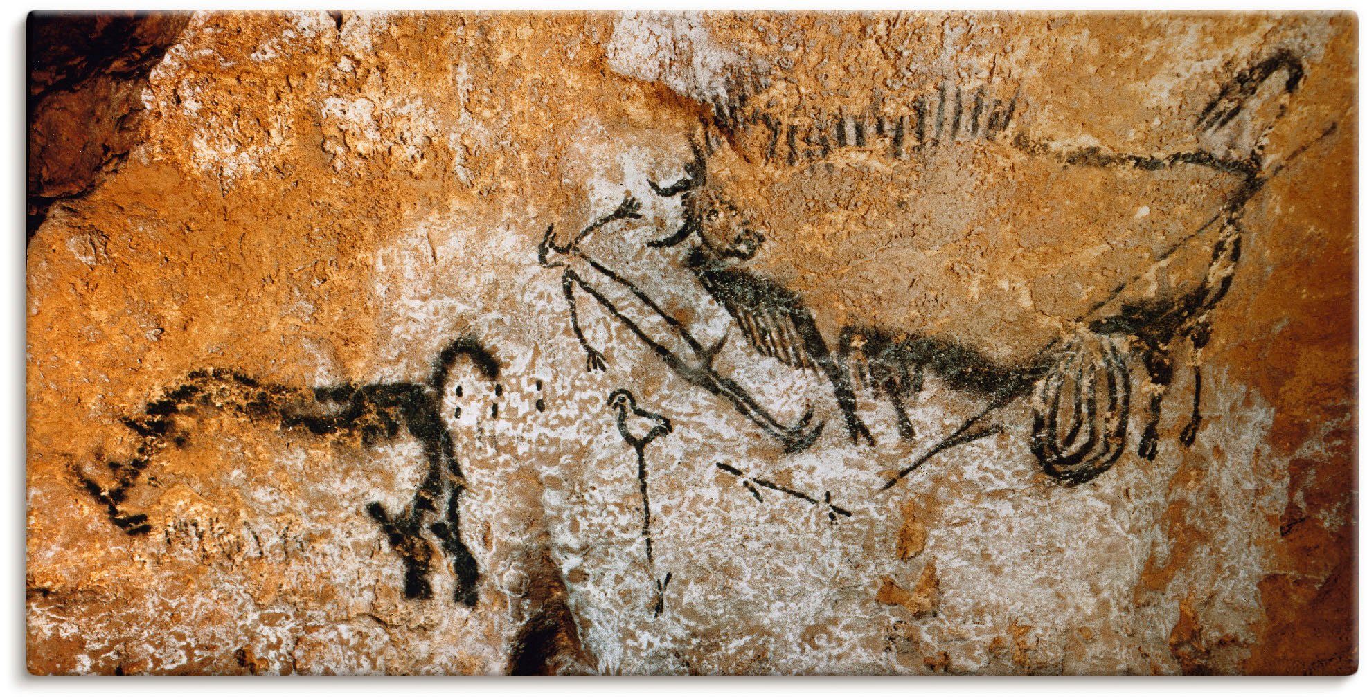Artland Wandbild Höhle von Lascaux 17000 v Chr, Wildtiere (1 St), als Leinwandbild, Wandaufkleber oder Poster in versch. Größen