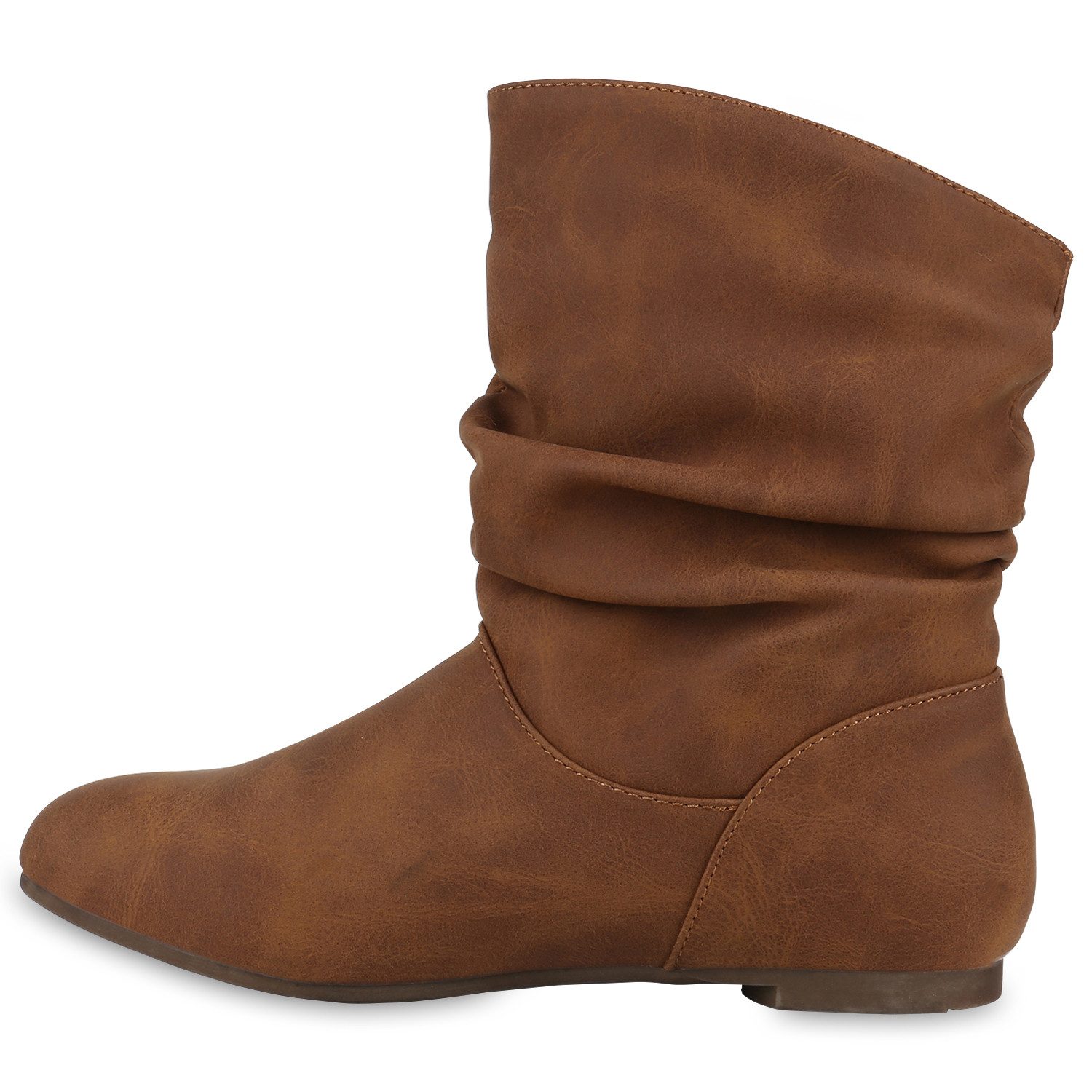 VAN HILL 902283 Schlupfboots Damen Schlupfstiefel Leder-Optik Stiefeletten Bequeme – Bild 2 von 3